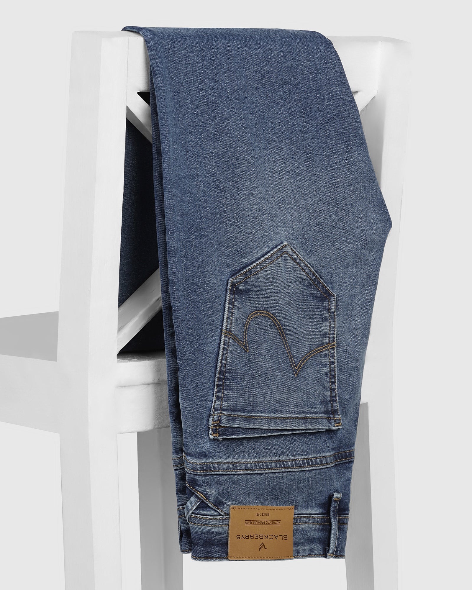 Super Clean Slim Yonk Fit Indigo Jeans - Rolf - Image 5