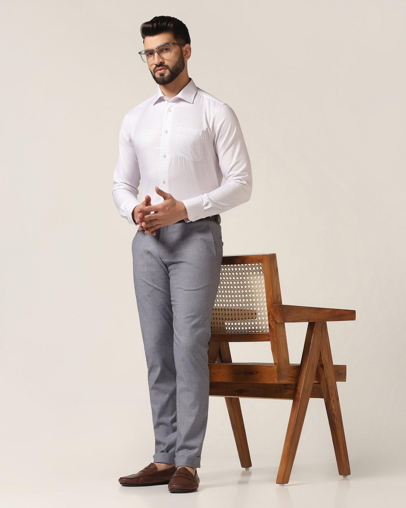 Super Slim Phoenix Formal Blue Solid Trouser - Hurricane - Image 6