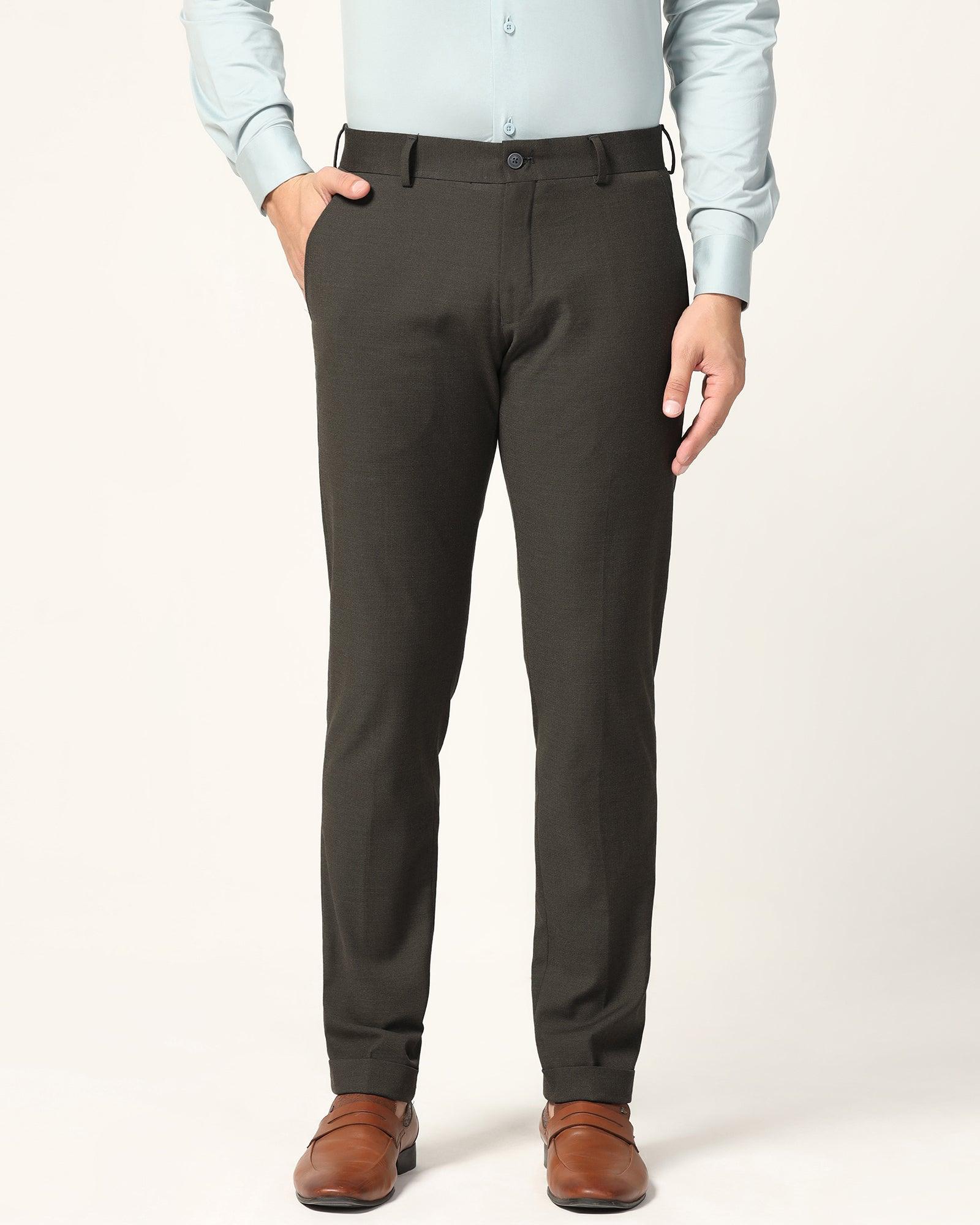 Super Slim Phoenix Formal Charcoal Solid Trouser - Hurricane - Image 3