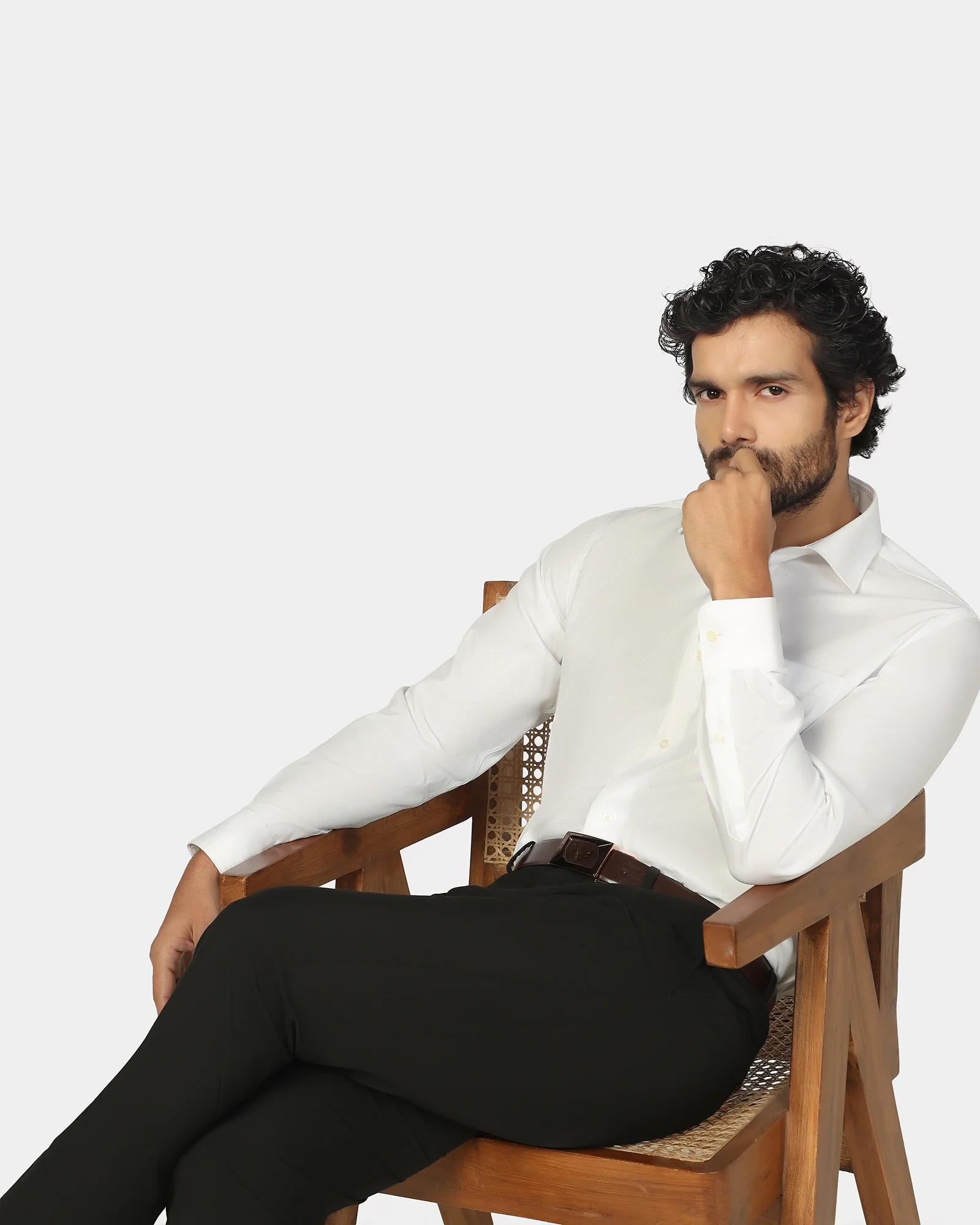 Super White Textured Shirt - Spectrum - Image 8