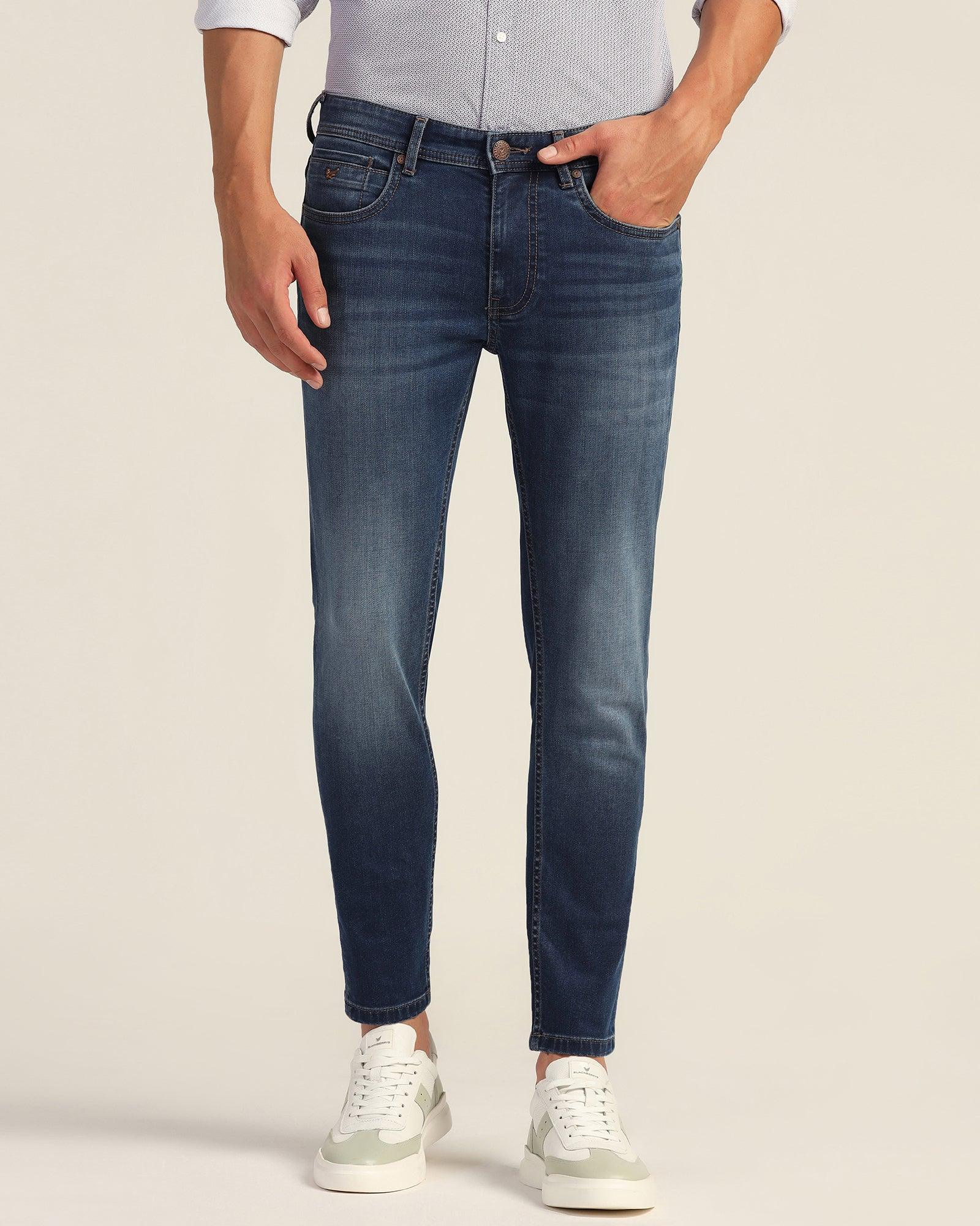 Superflex Skinny Cropped Fiji Fit Indigo Blue Jeans - Derek - Image 3