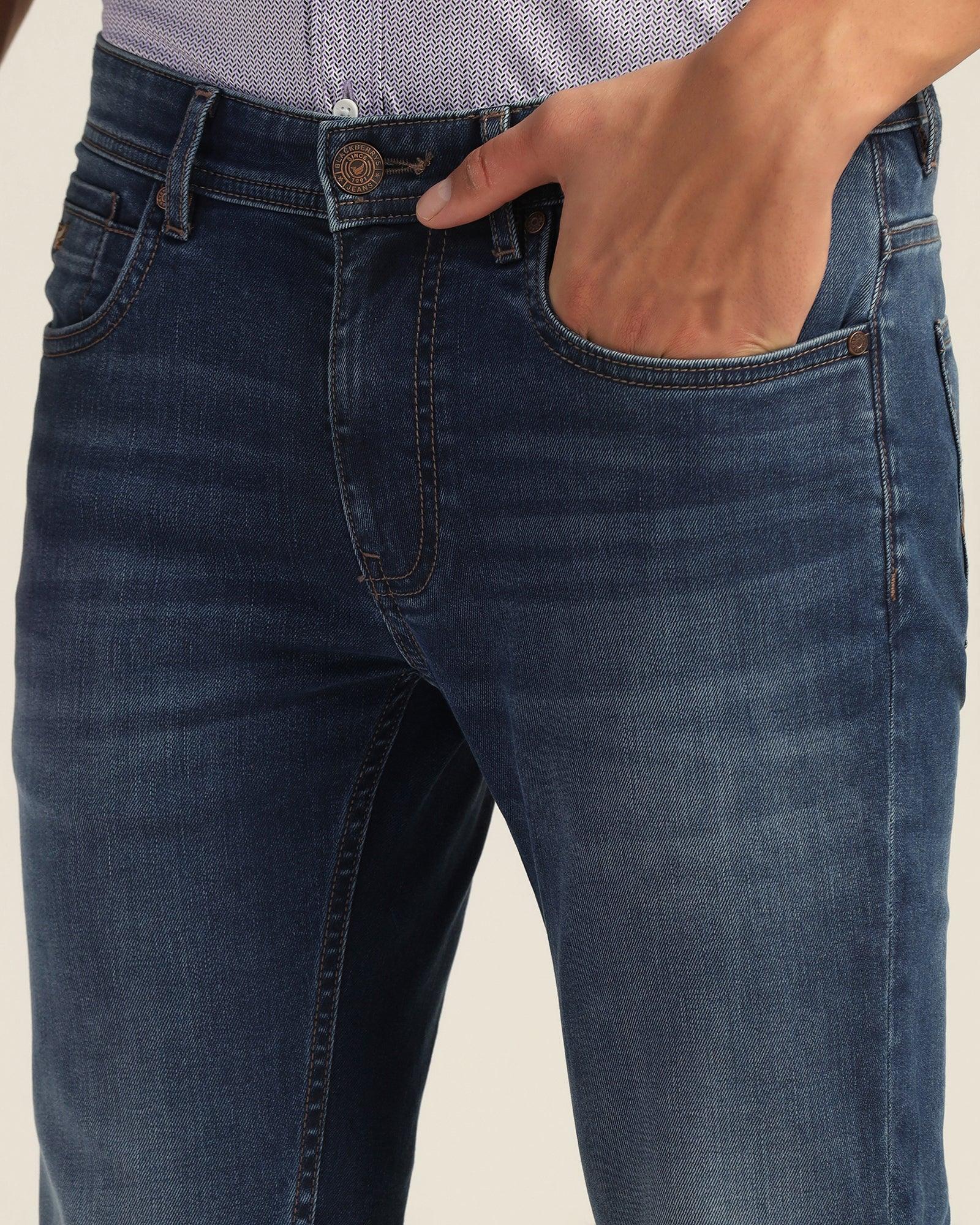 Superflex Skinny Cropped Fiji Fit Indigo Blue Jeans - Derek - Image 4