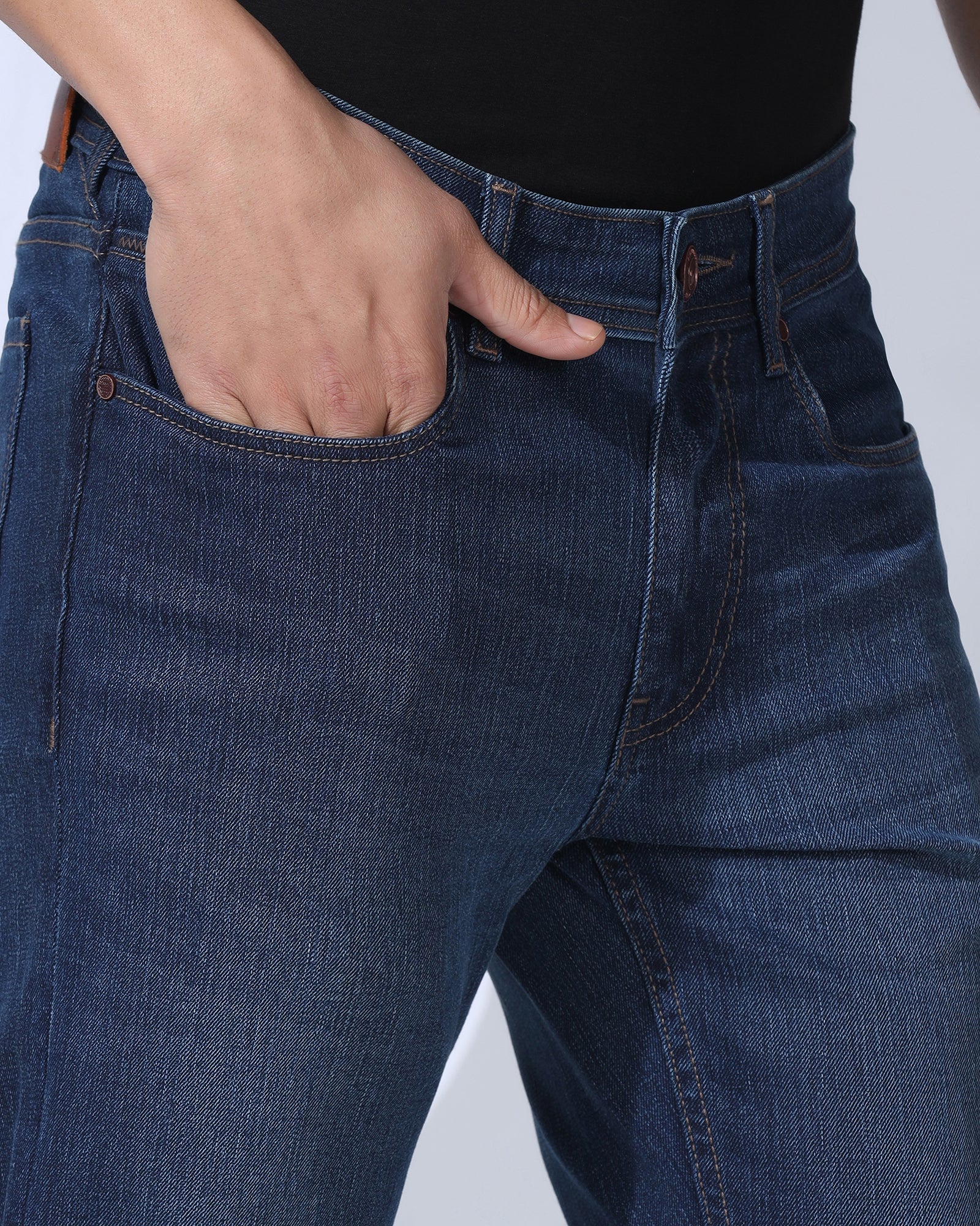 Superflex Slim Yonk Fit Indigo Jeans - Asahi - Image 4