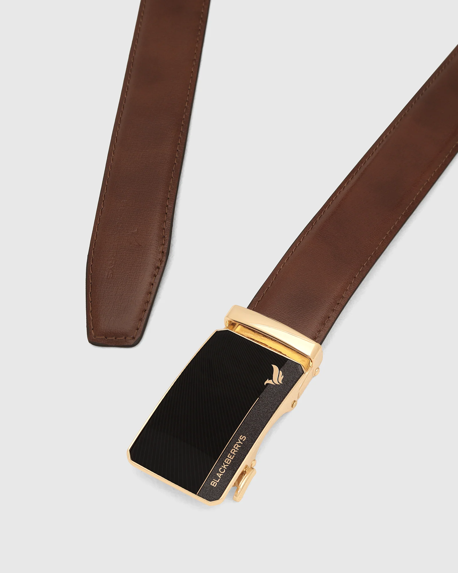 Leather Tan Solid Belt - Waddy - Image 2