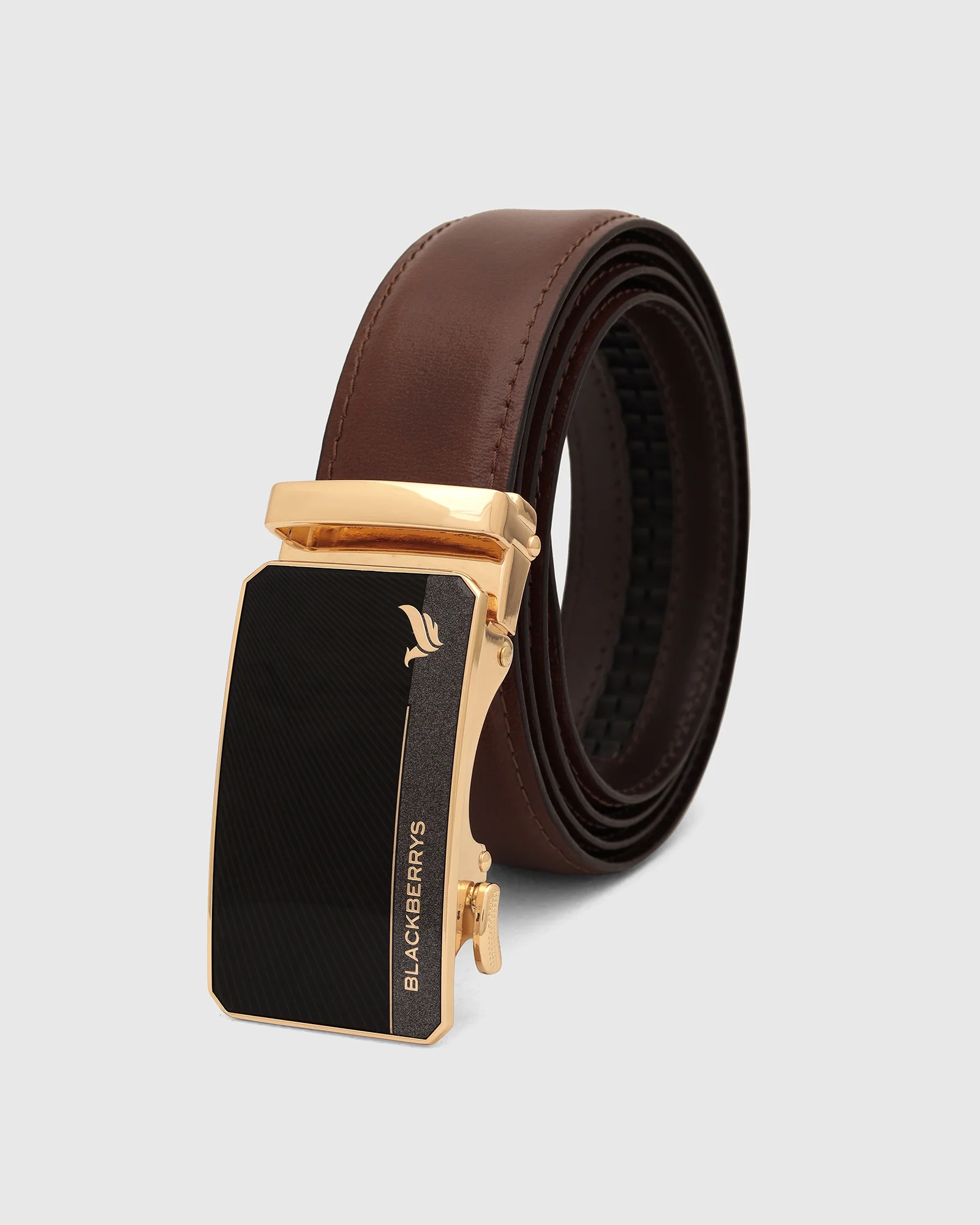 Leather Tan Solid Belt - Waddy - Image 3