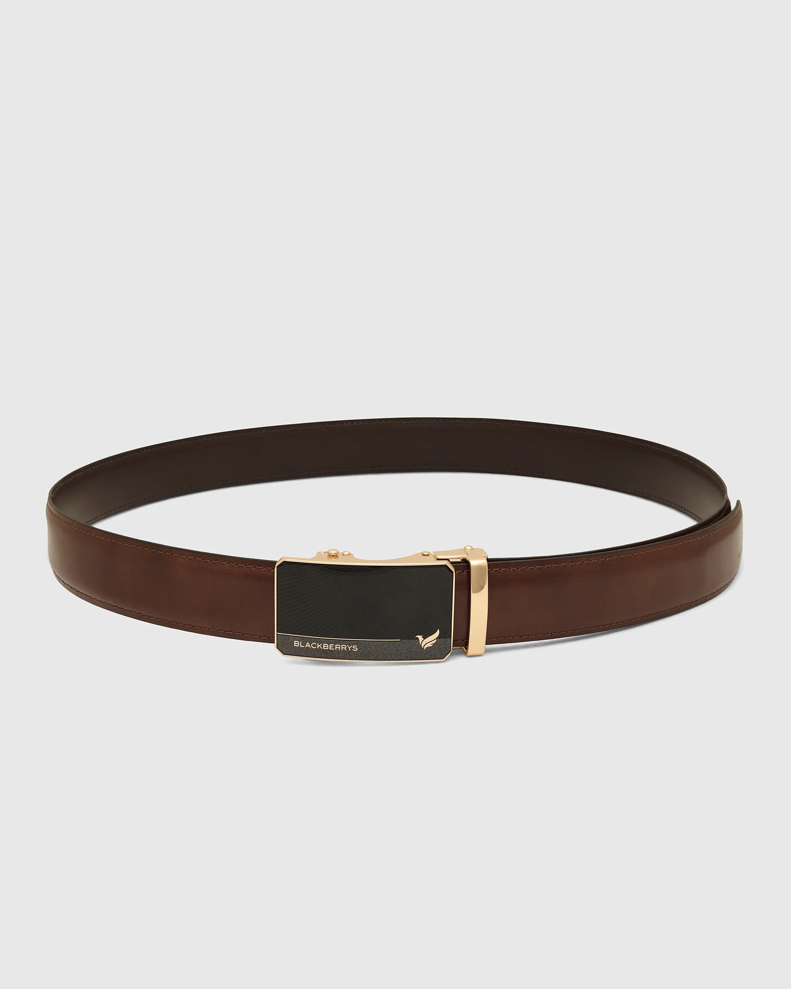 Leather Tan Solid Belt - Waddy - Image 4