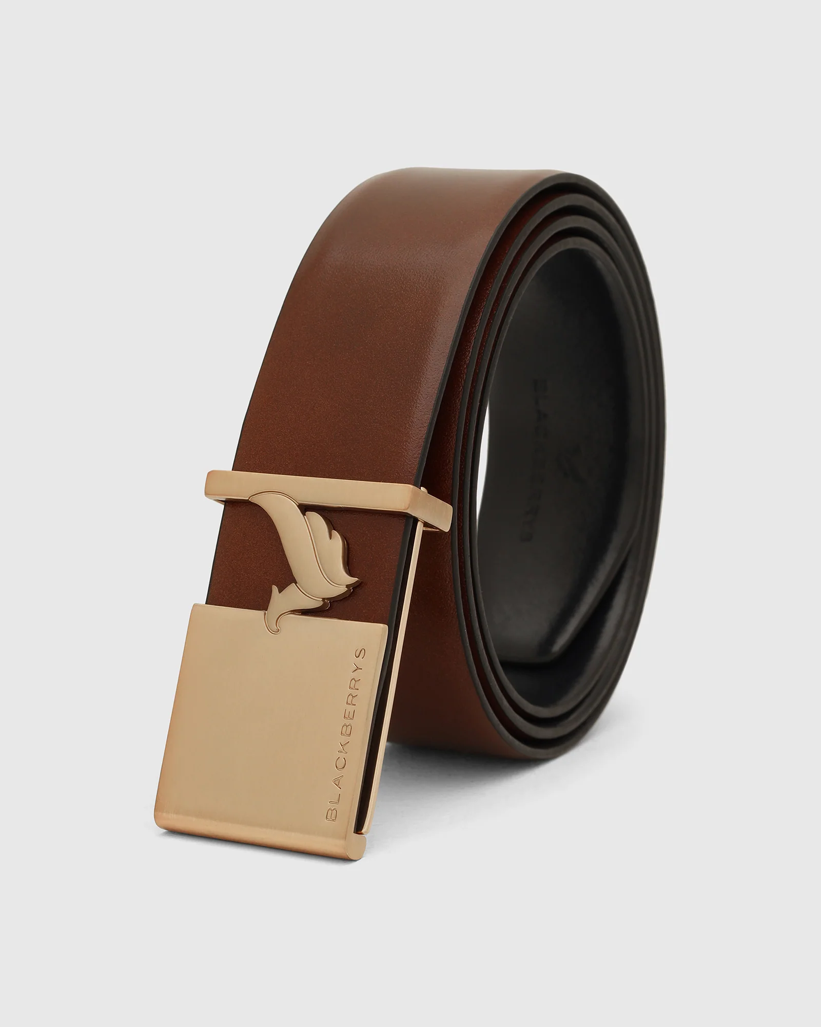 Leather Tan Solid Belt - White - Image 3