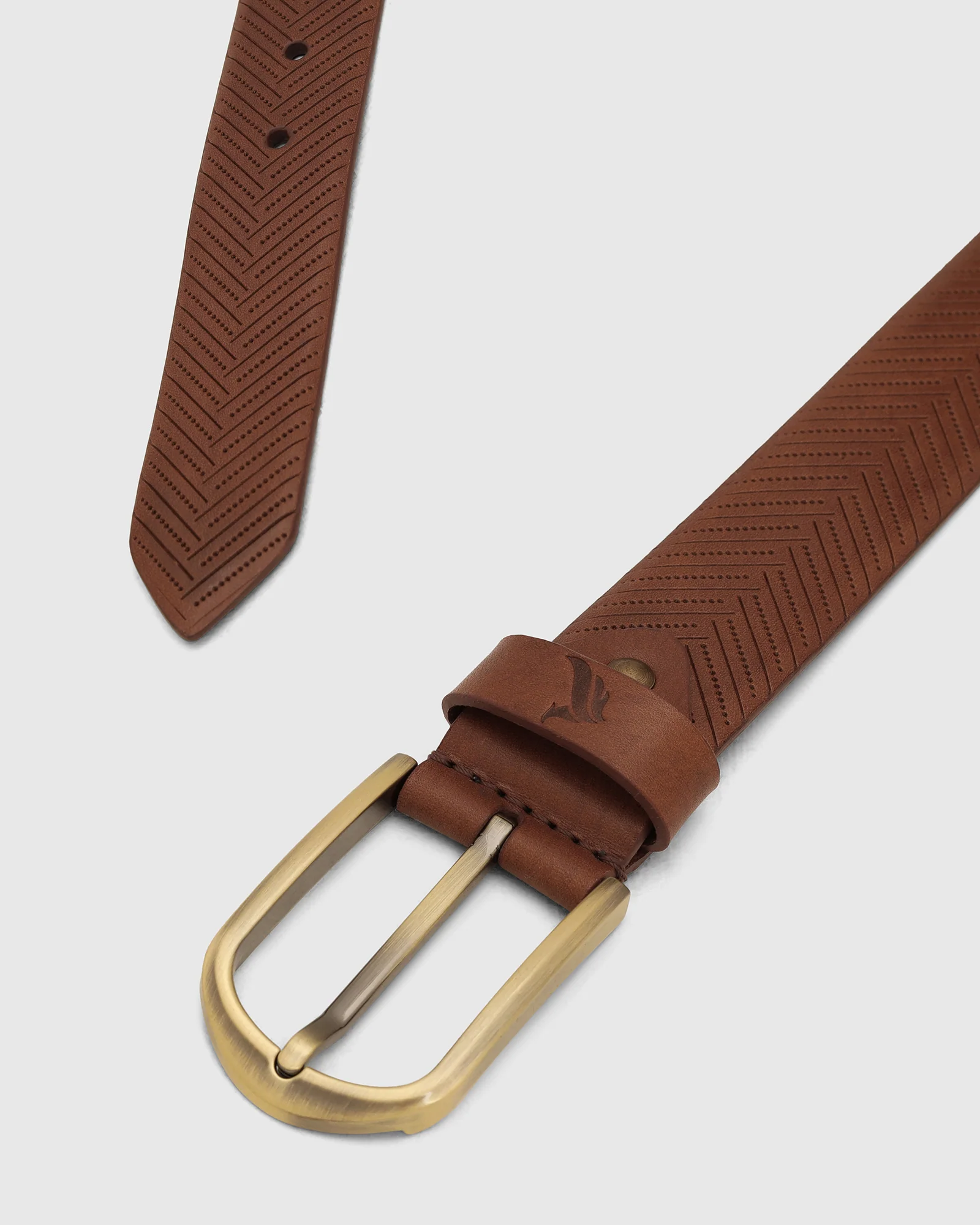 Leather Tan Solid Belt - Wiston - Image 2