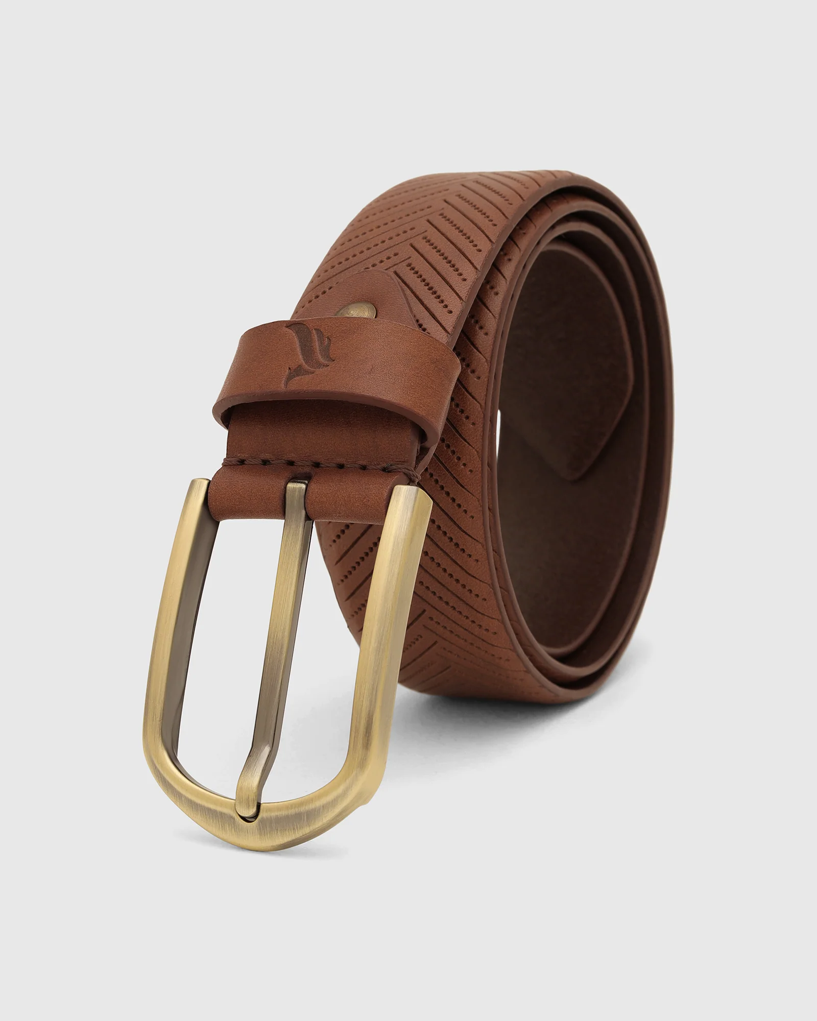 Leather Tan Solid Belt - Wiston - Image 3