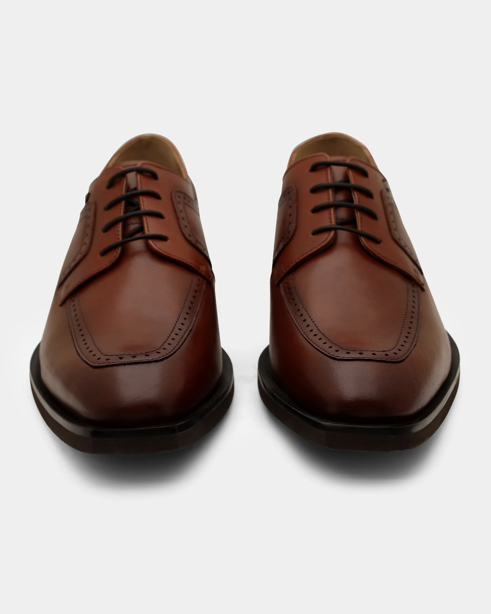 Tan Solid Derby Shoes - Winfordd - Image 6