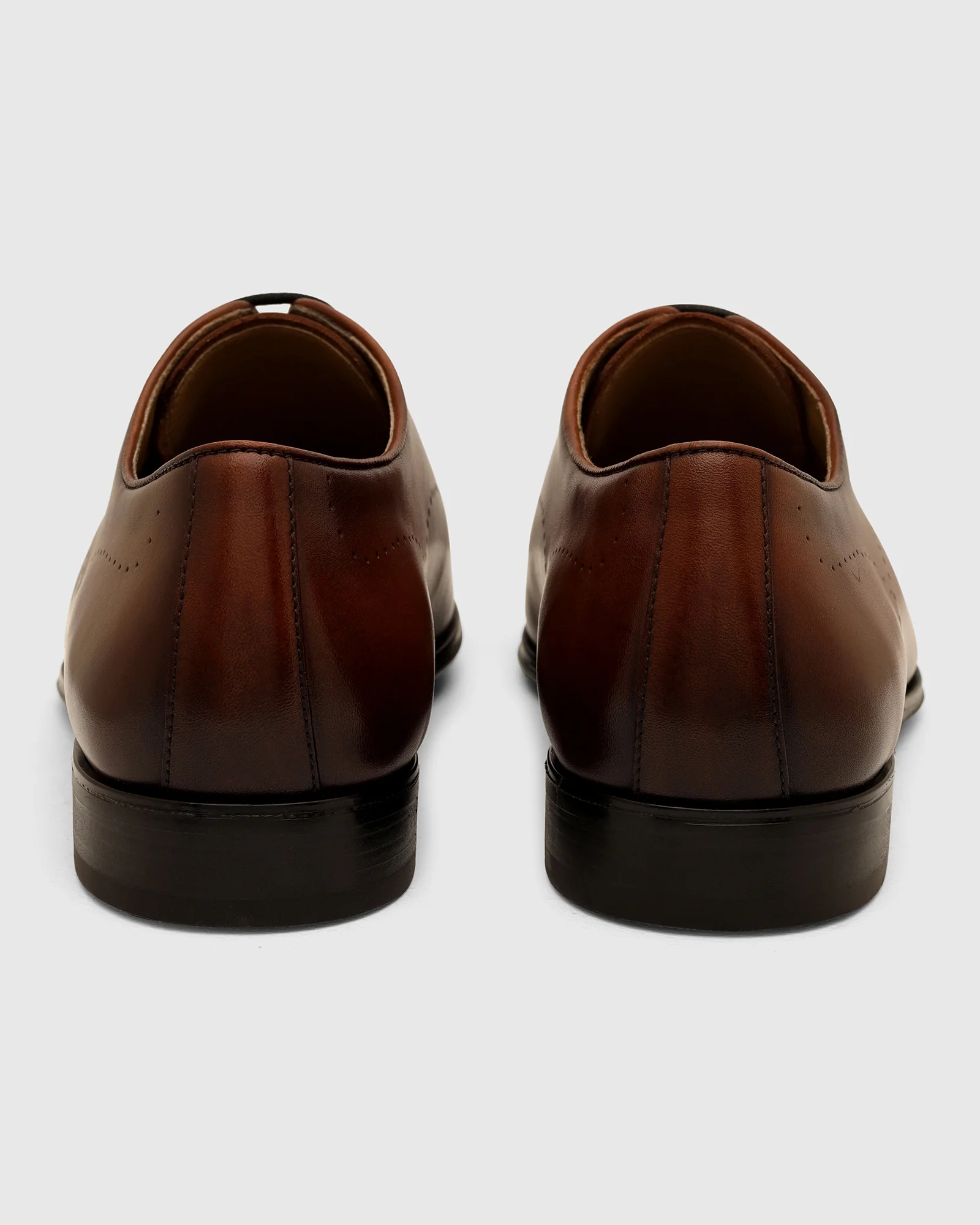 Tan Solid Oxford Shoes - Asteroid - Image 3