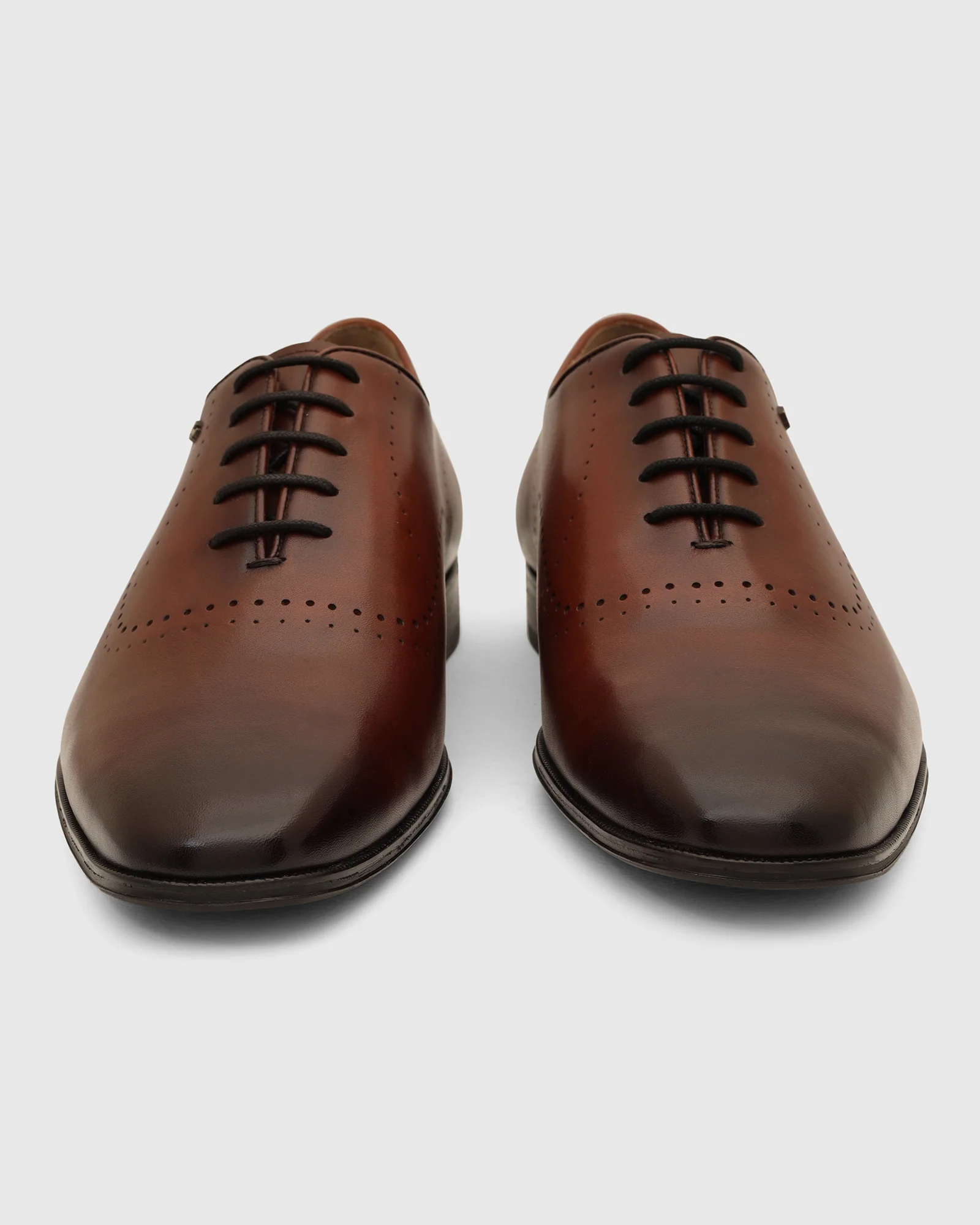 Tan Solid Oxford Shoes - Winolaa - Image 3