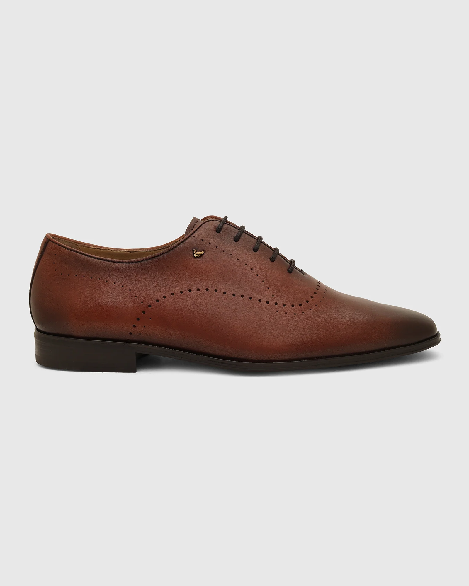 Tan Solid Oxford Shoes - Winolaa - Image 4