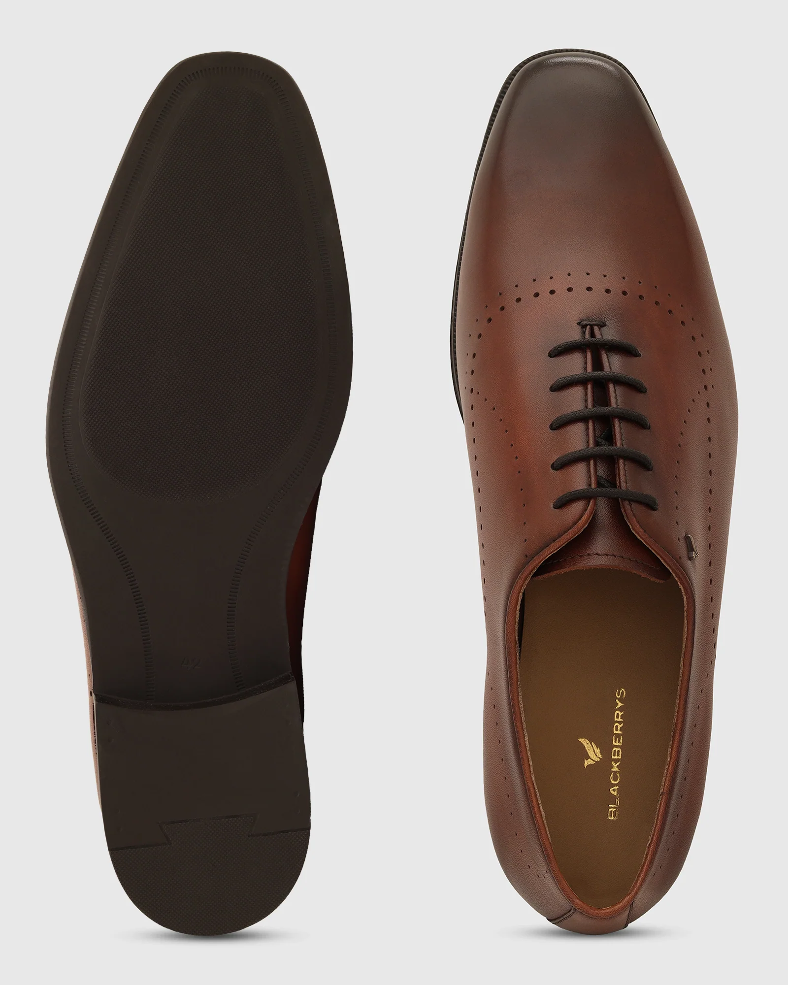 Tan Solid Oxford Shoes - Winolaa - Image 7