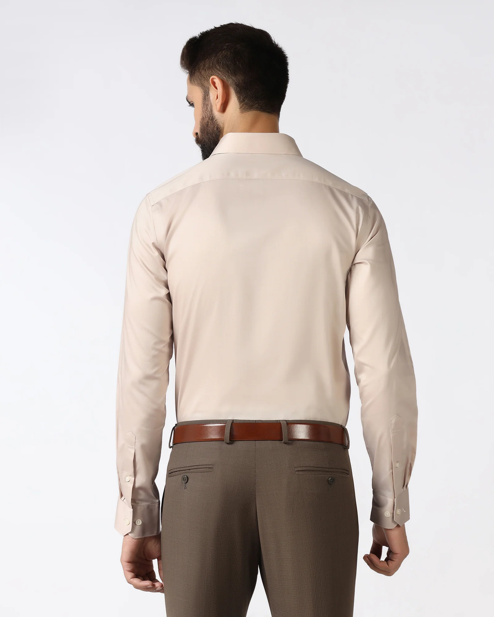 Tan Solid Shirt - Roger - Image 2