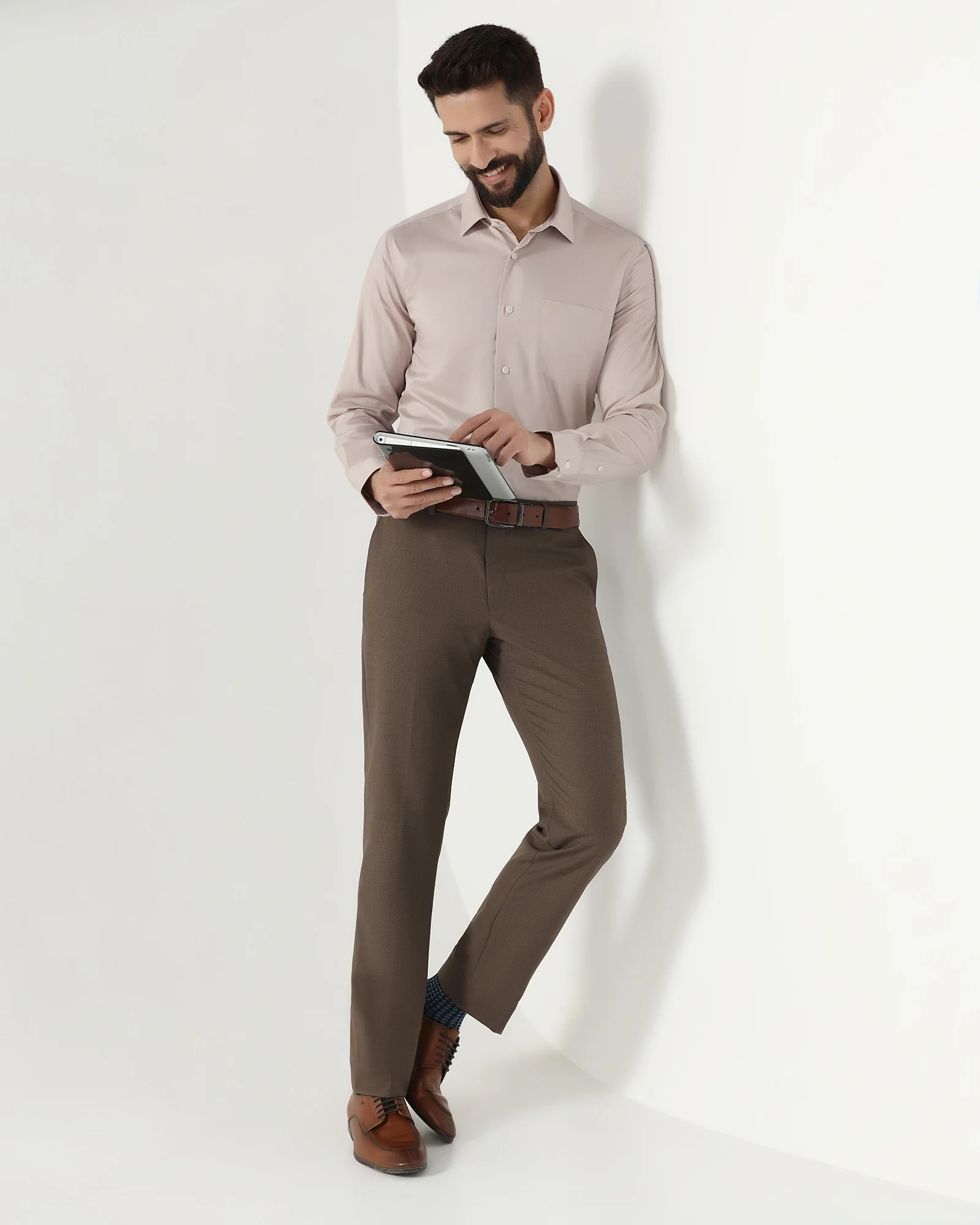 Tan Solid Shirt - Roger - Image 7
