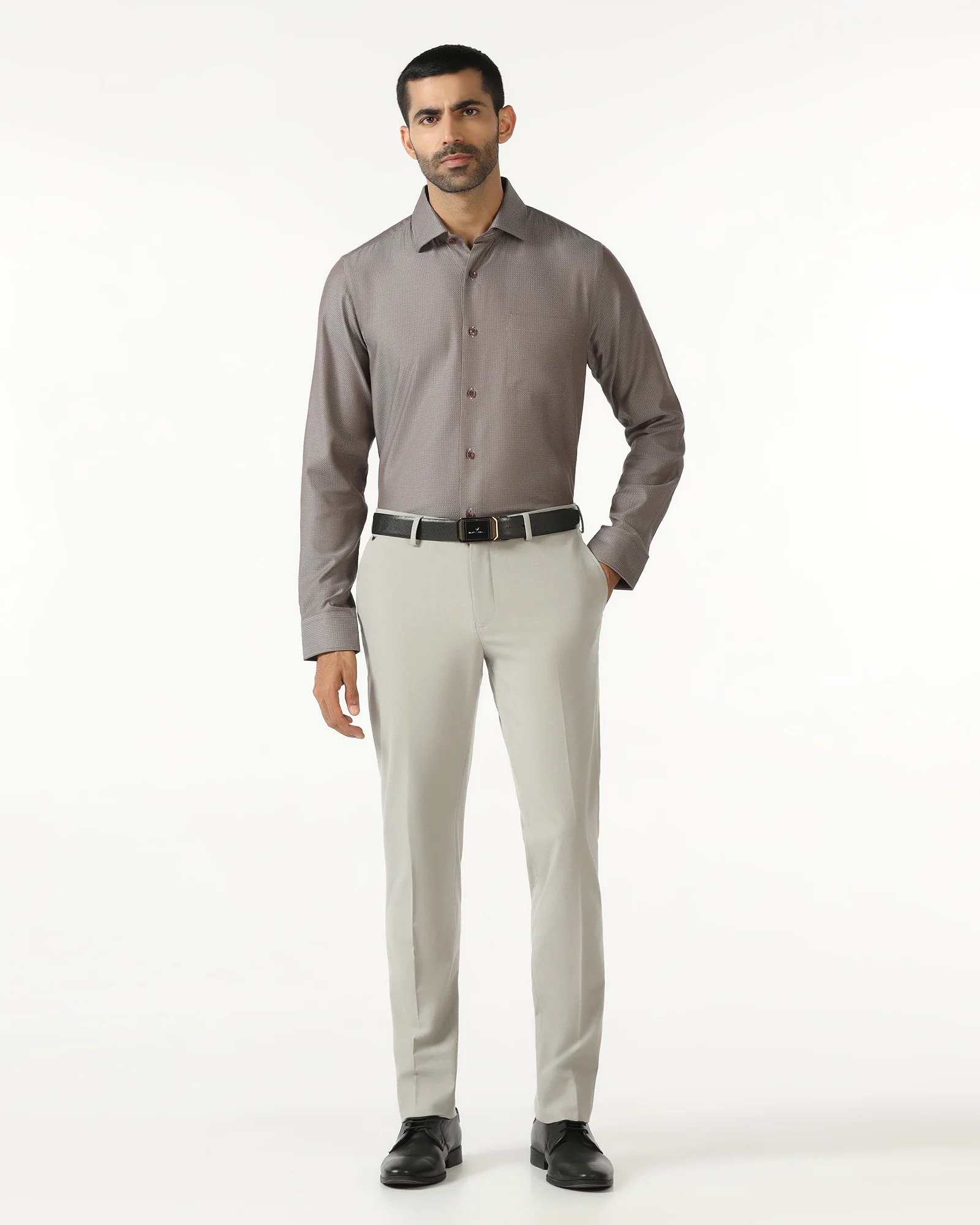 Tan Textured Shirt - Recite - Image 3