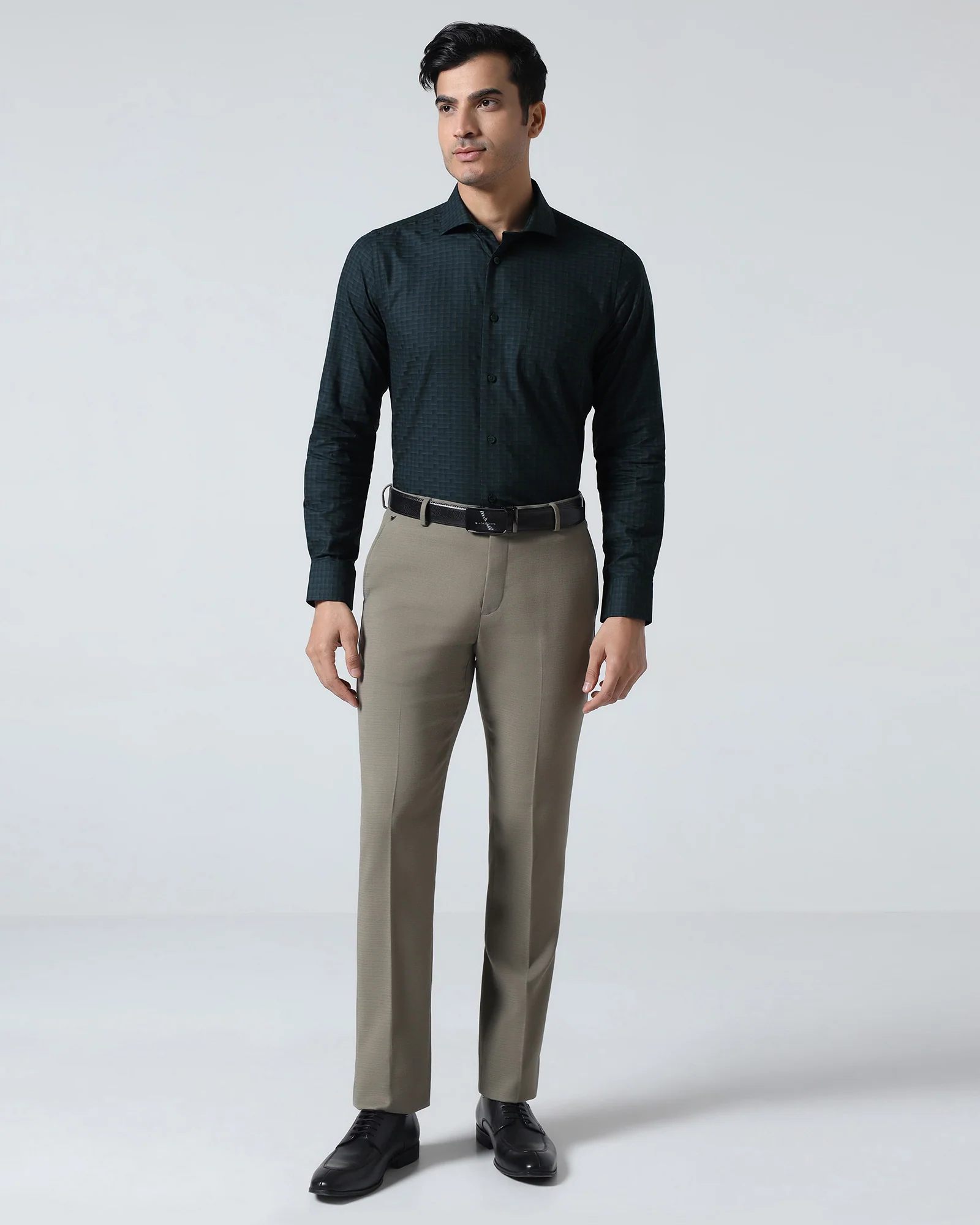 Teal Check Shirt - Echod - Image 3