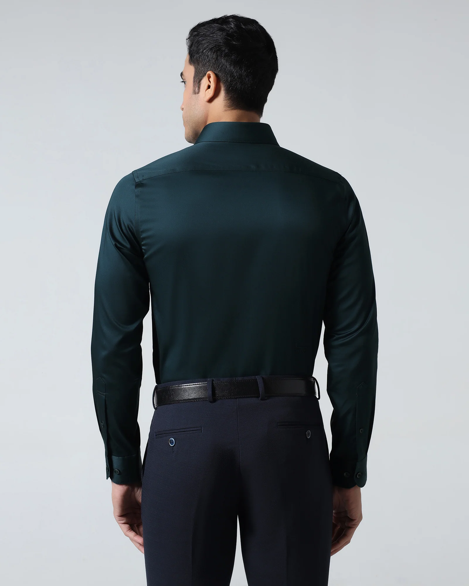 Teal Unwrinkle Solid Shirt - Sylvia - Image 2