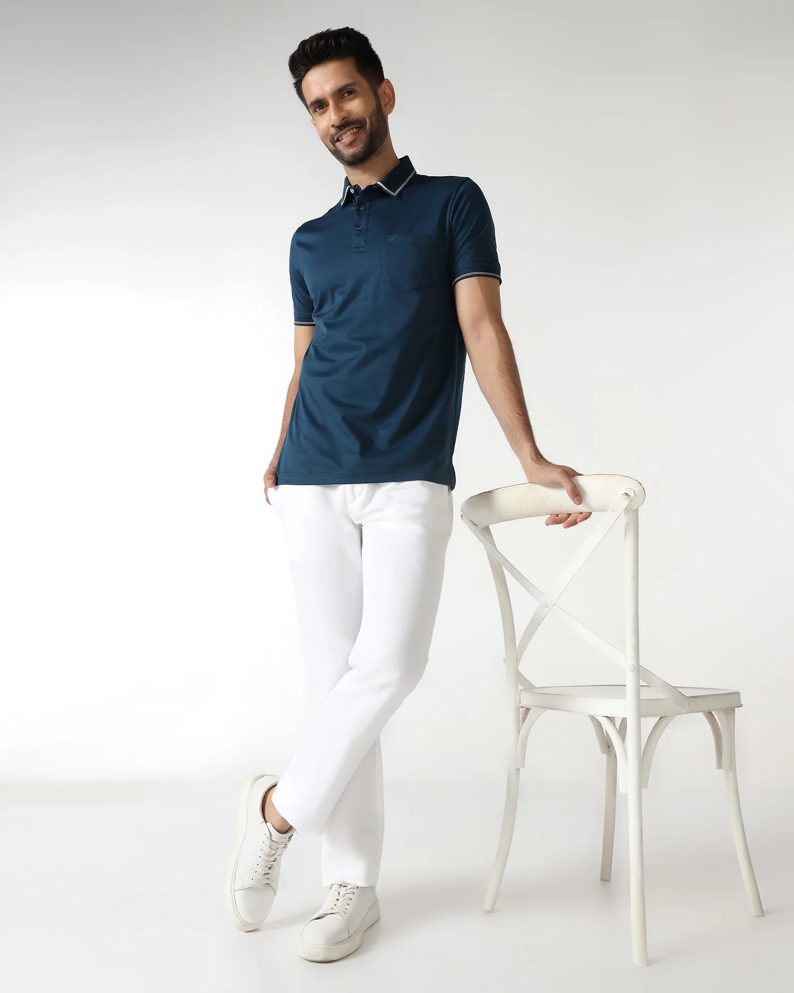 Teal Solid Polo - Mond - Image 8