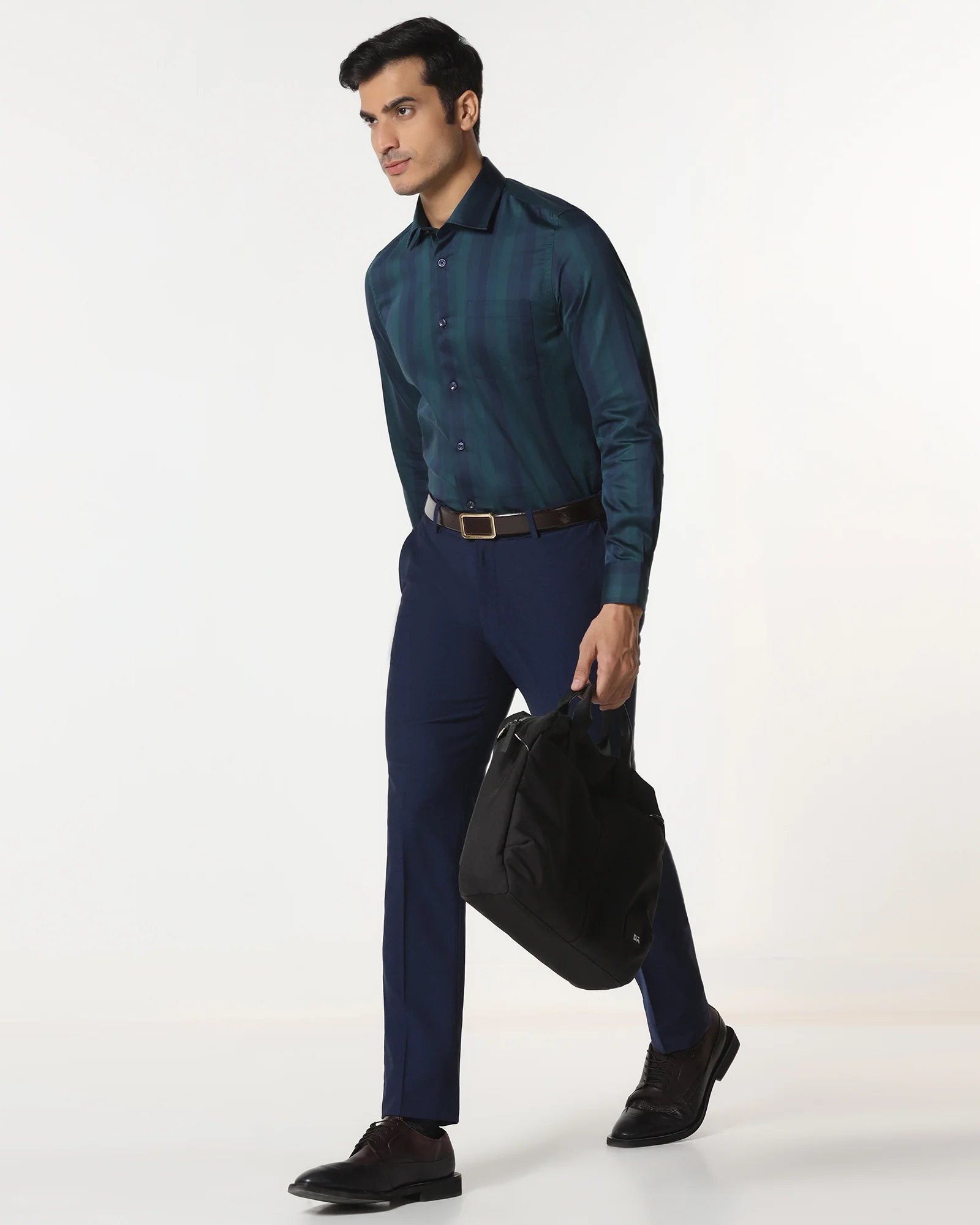 Teal Stripe Shirt - Racer - Image 7