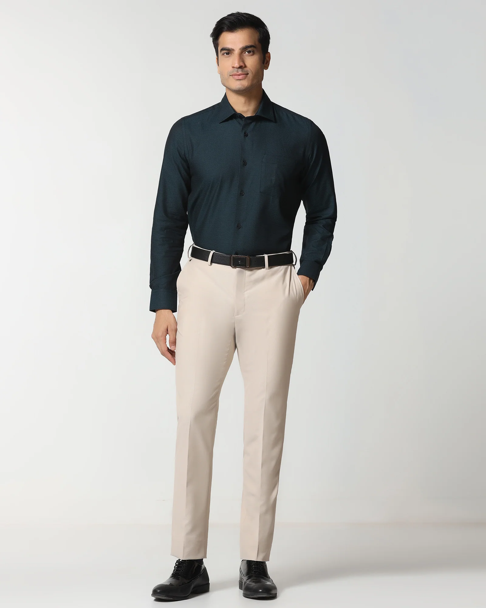 Teal Textured Shirt - Robin - Image 3