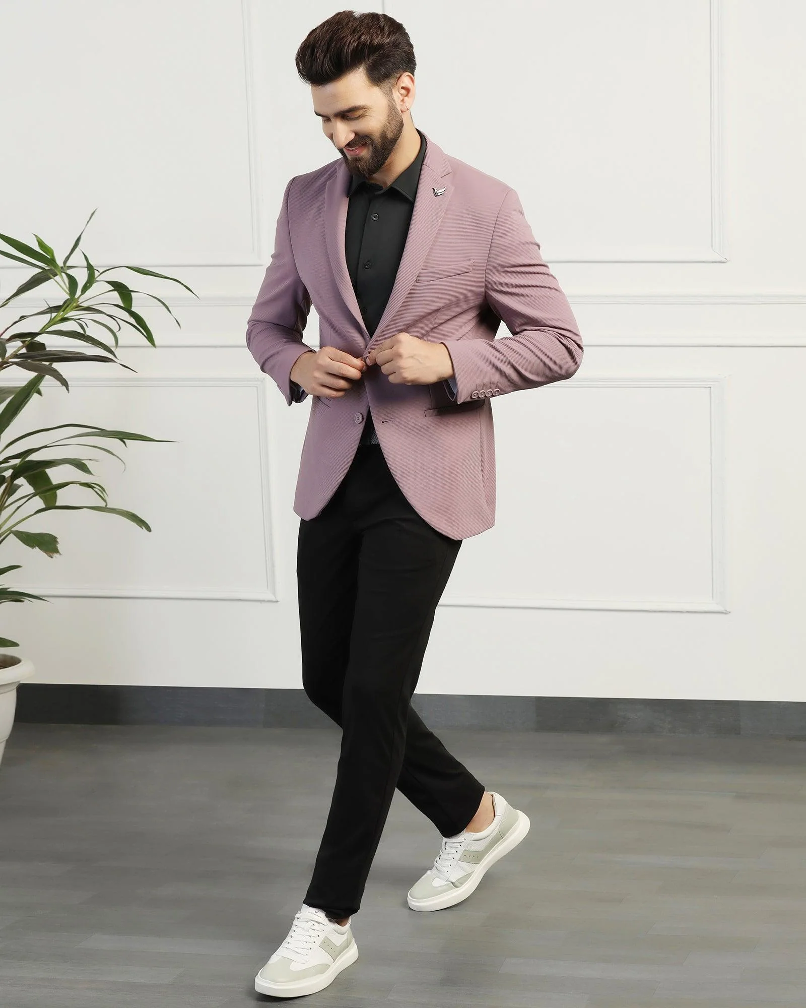 TechPro Formal Dusty Pink Stripe Blazer - Fiesta - Image 7