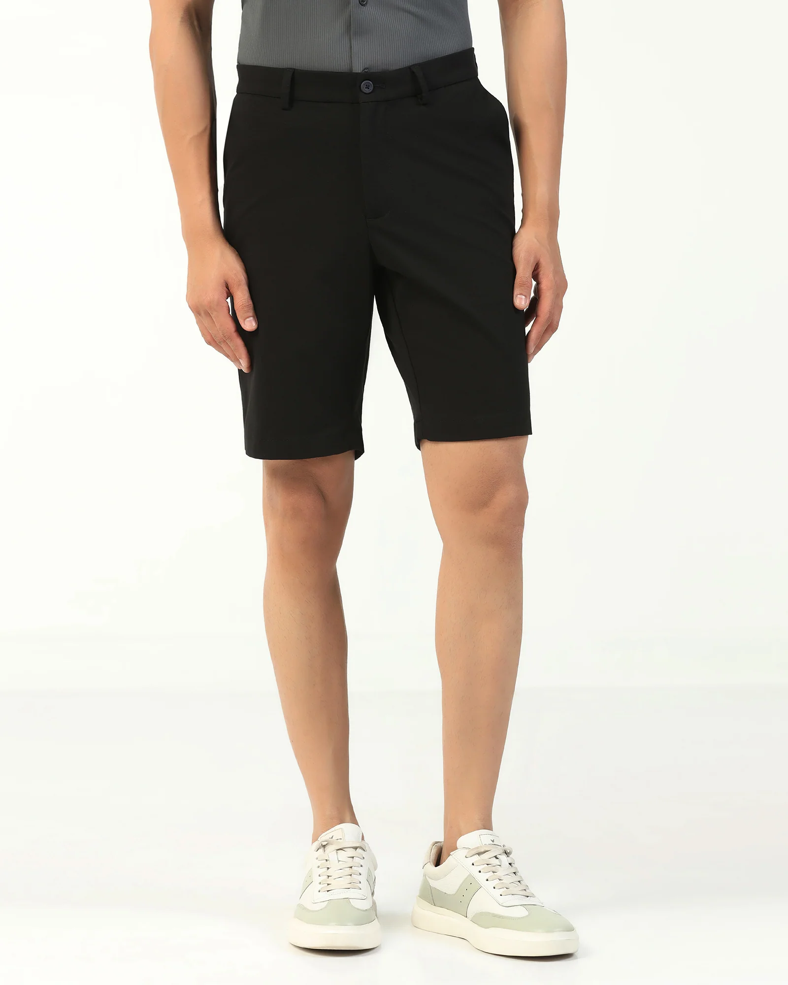 TechPro Casual Black Solid Shorts - Serry - Image 3