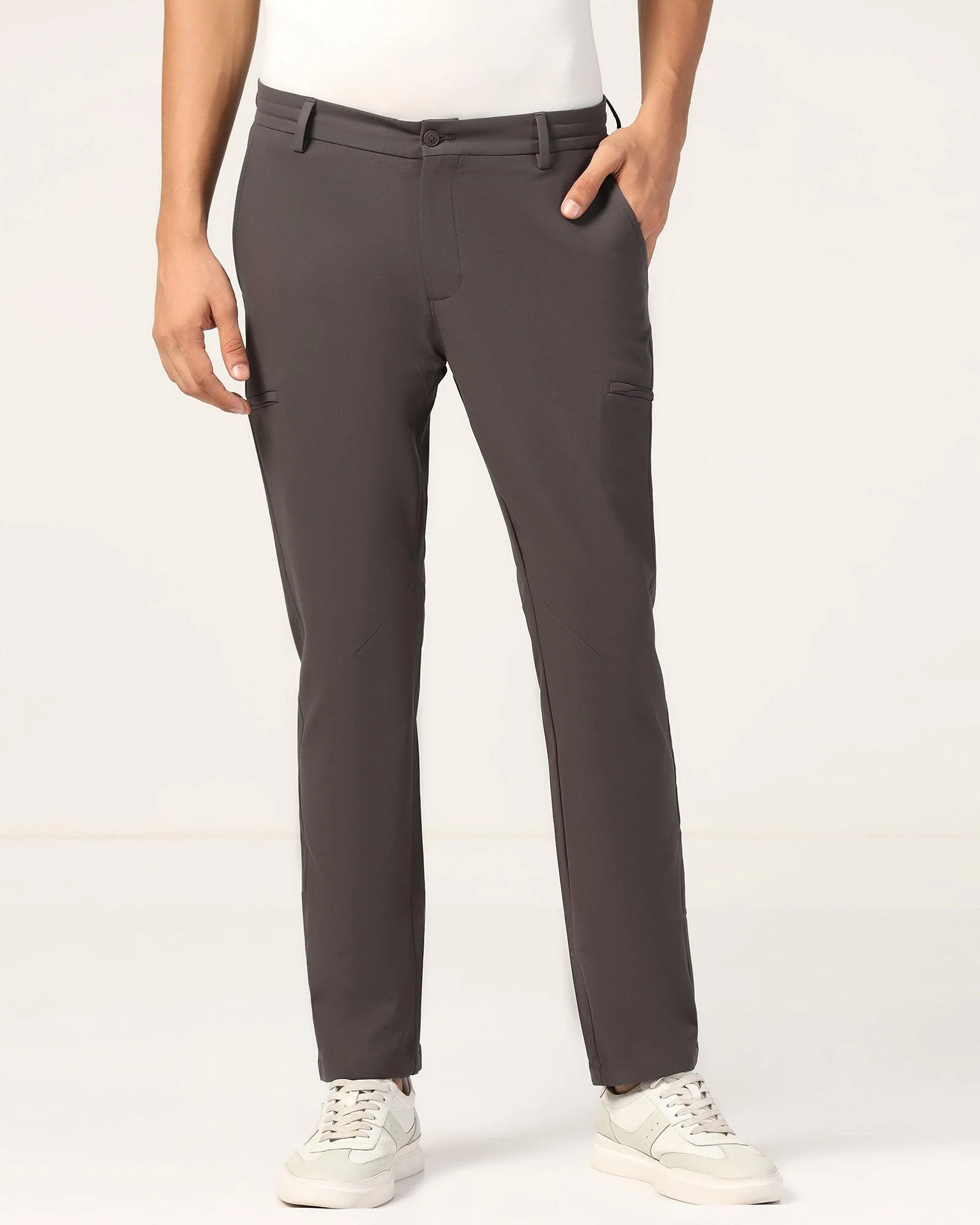 TechPro Casual Charcoal Solid Khakis - Togg - Image 3