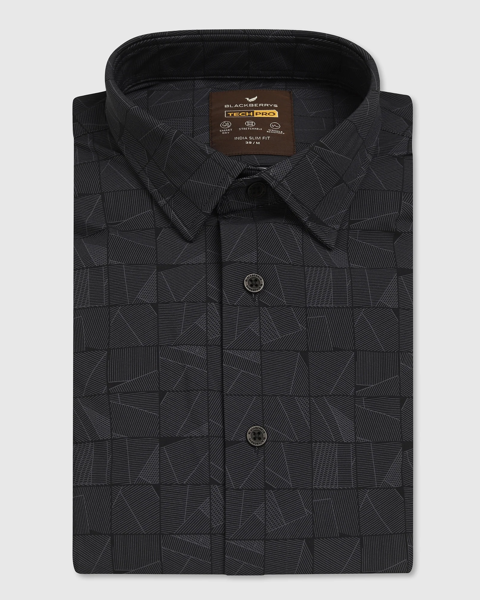 TechPro Formal Black Printed Shirt - Kyler - Image 5