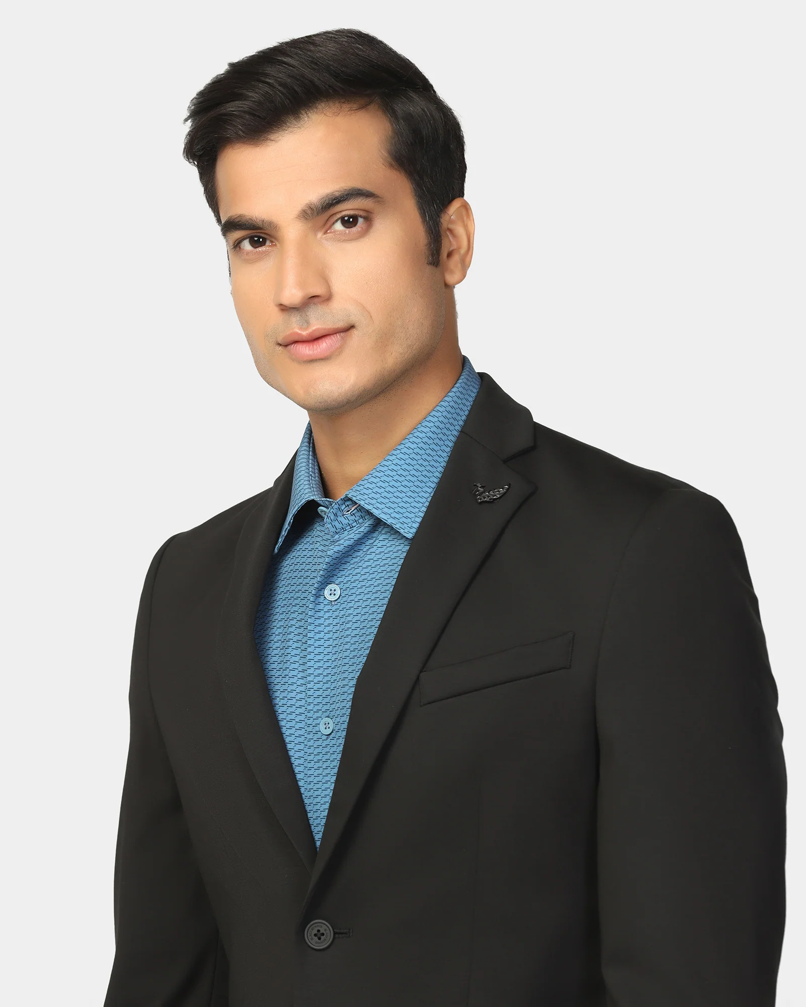 TechPro Formal Black Solid Blazer - Explore - Image 4