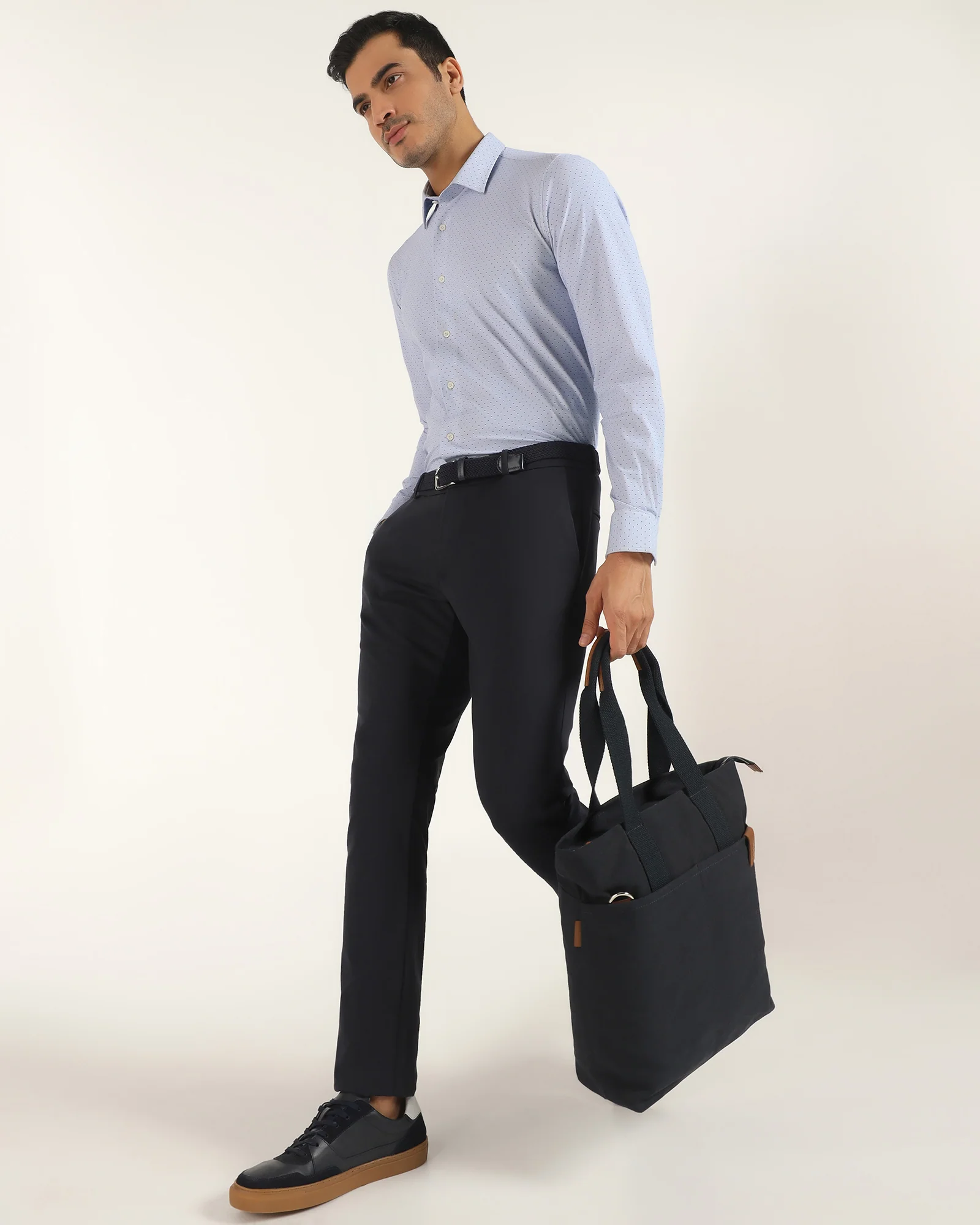 TechPro Formal Blue Printed Shirt - Draco - Image 7