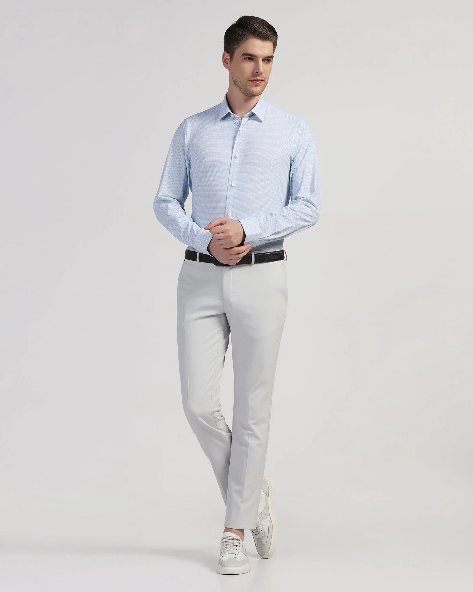 TechPro Formal Blue Printed Shirt - Ohio - Image 3