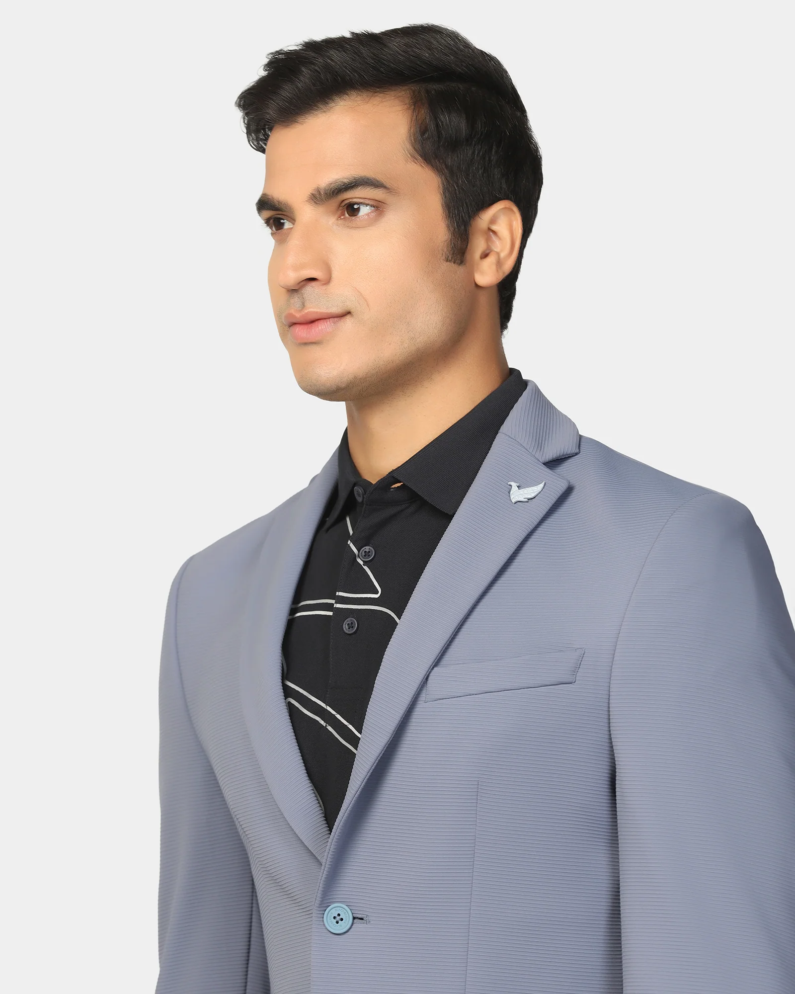 TechPro Formal Blue Stripe Blazer - Kuma - Image 4