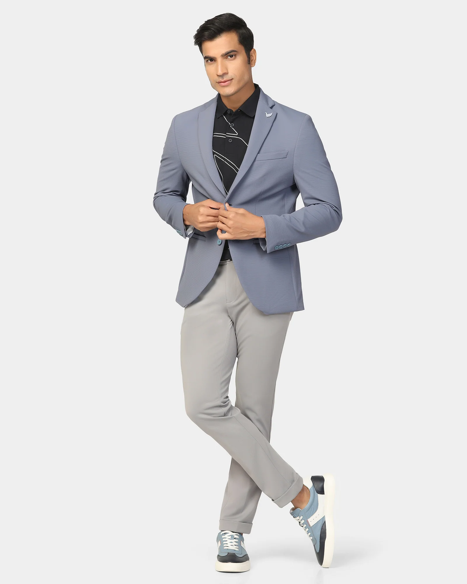 TechPro Formal Blue Stripe Blazer - Kuma - Image 7