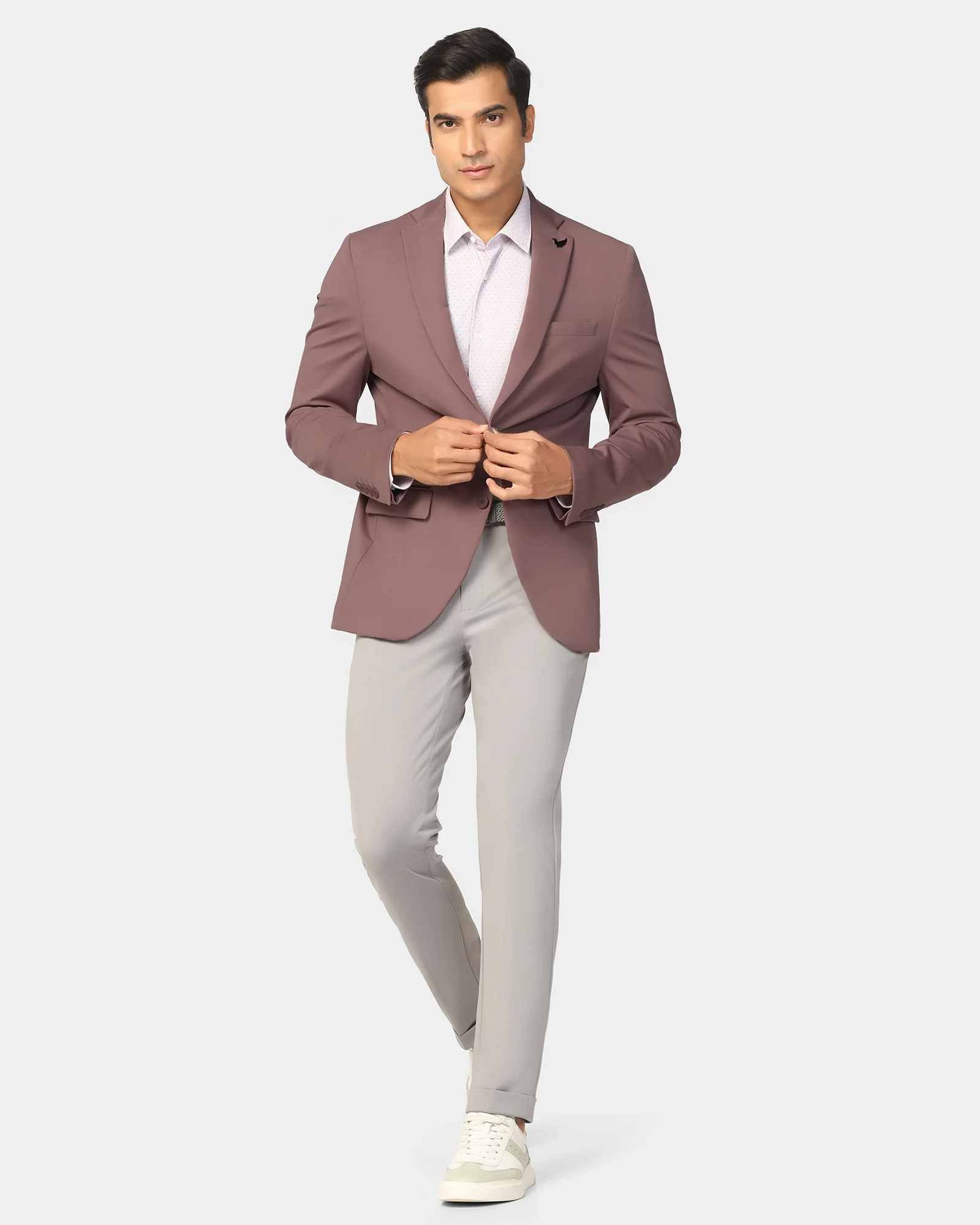 TechPro Formal Dusty Pink Solid Blazer - Explore - Image 6