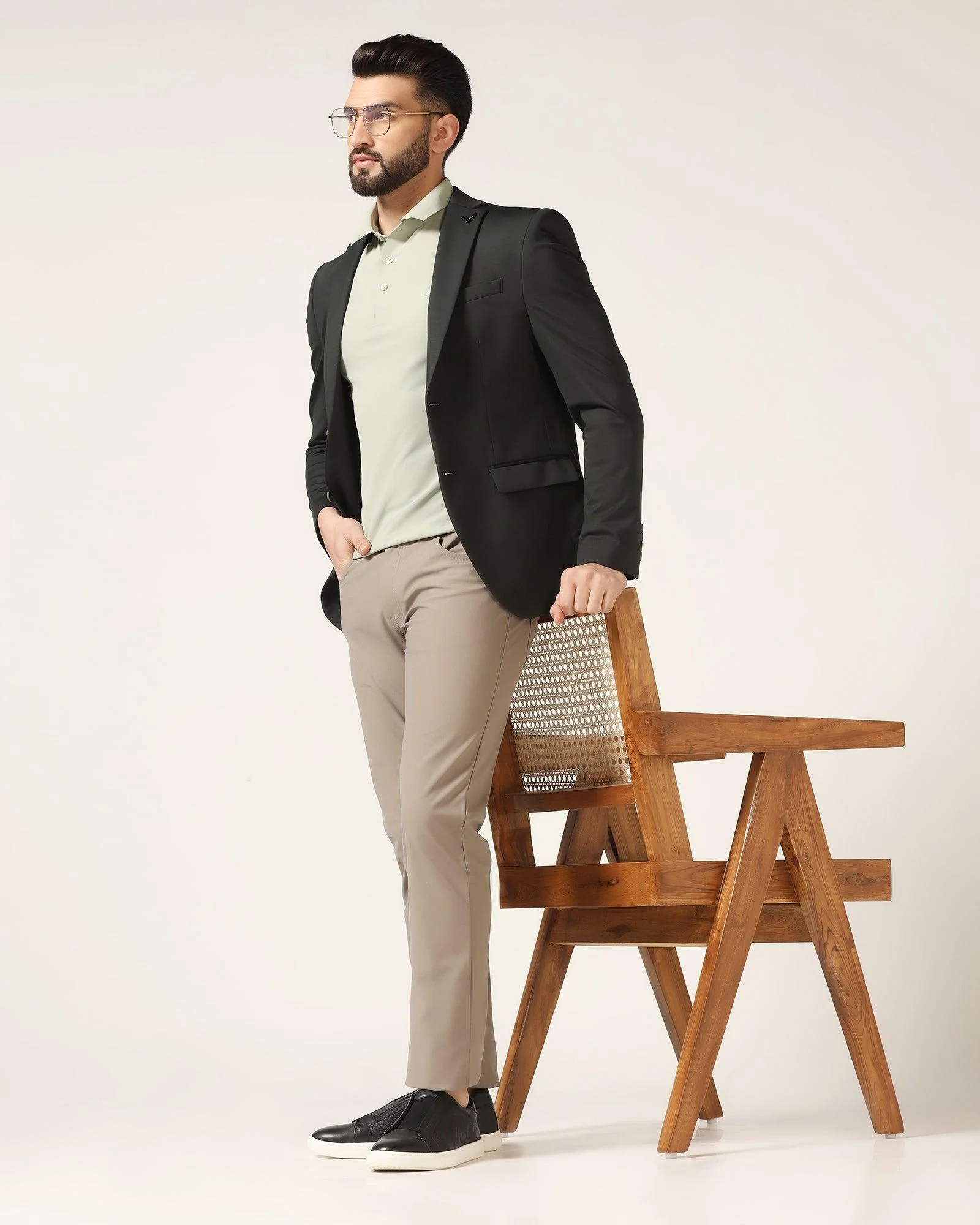 TechPro Formal Green Solid Blazer - Sein - Image 6