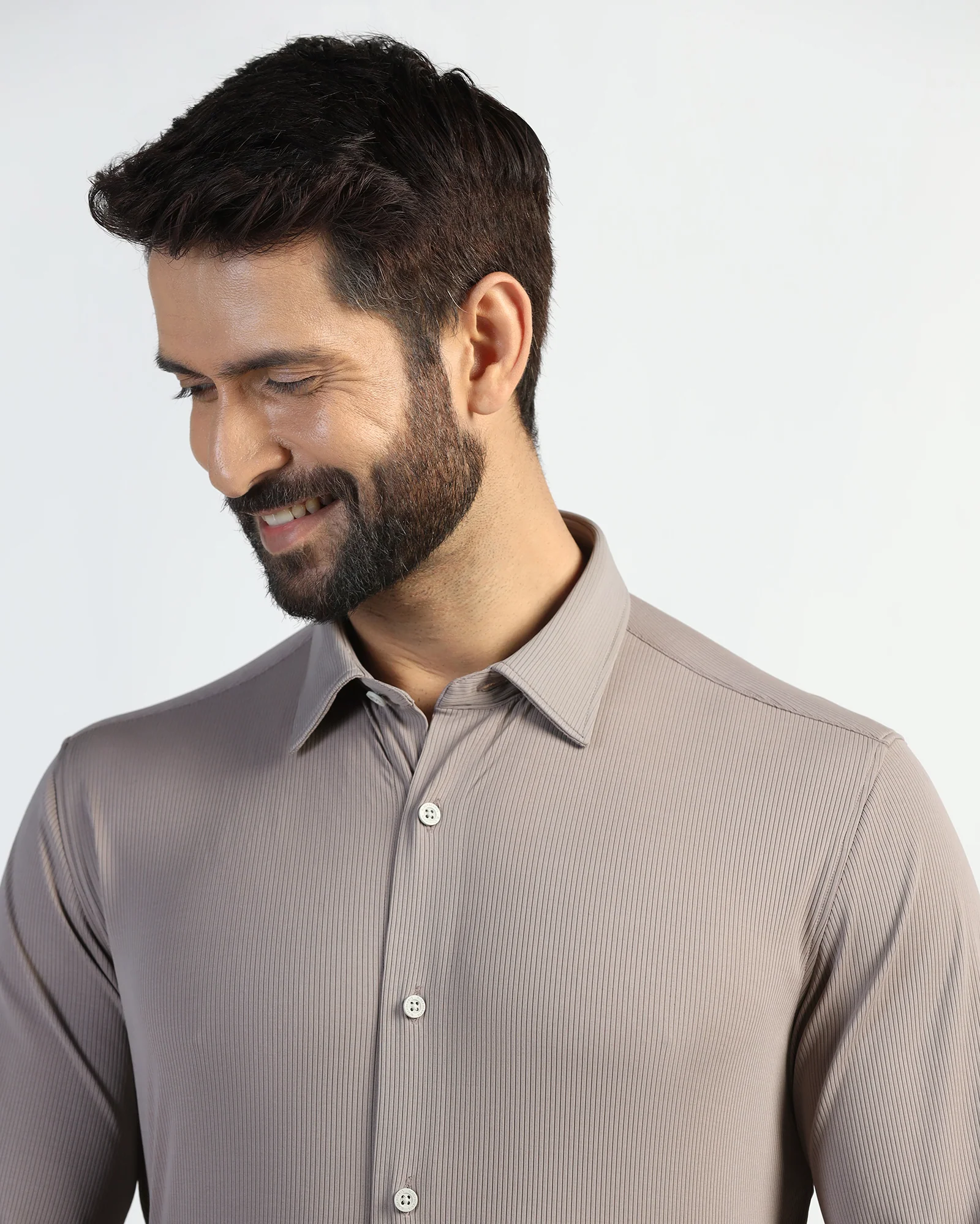 TechPro Formal Grey Stripe Shirt - Abil - Image 5