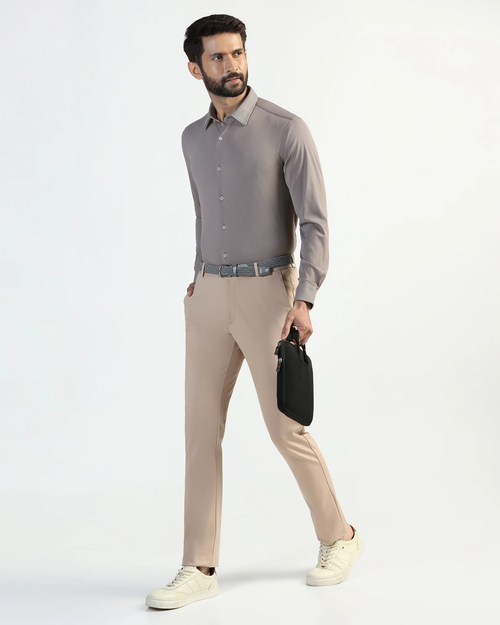 TechPro Formal Grey Stripe Shirt - Abil - Image 9