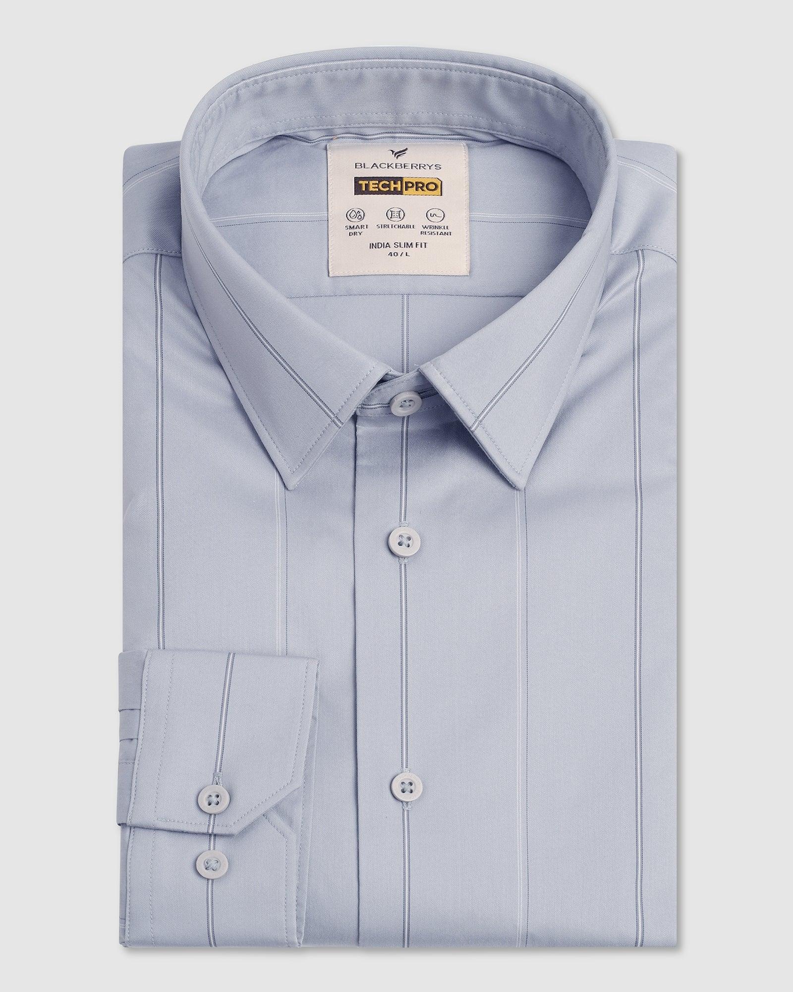 TechPro Formal Grey Stripe Shirt - Saget - Image 5