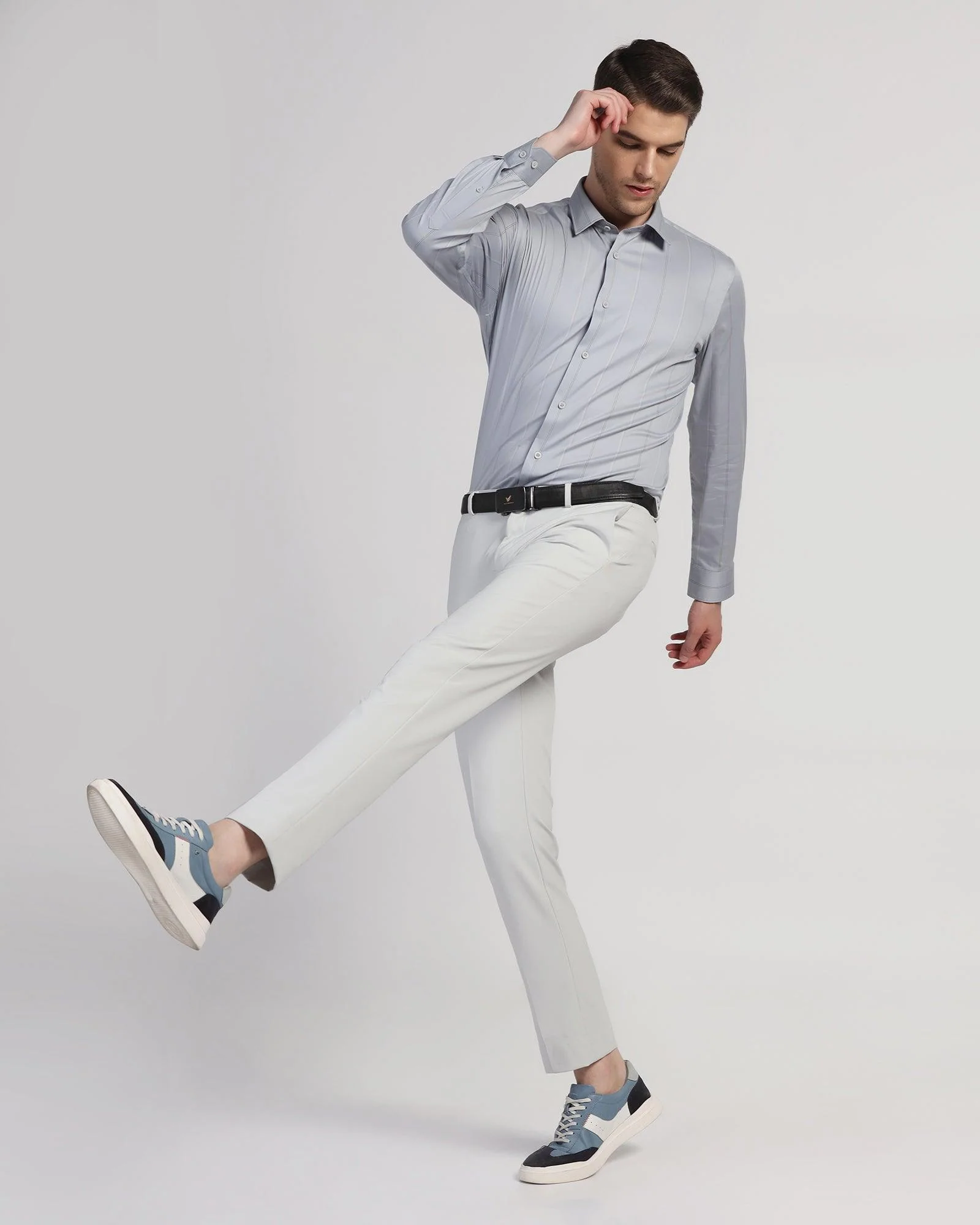 TechPro Formal Grey Stripe Shirt - Saget - Image 6