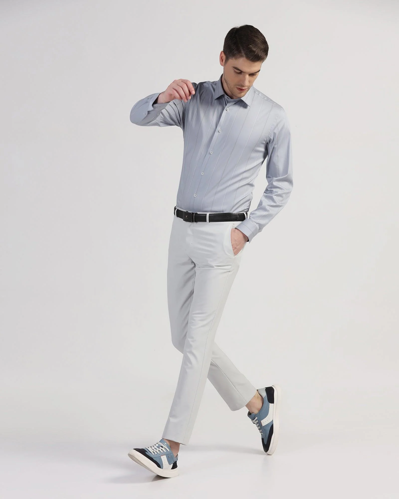 TechPro Formal Grey Stripe Shirt - Saget - Image 7