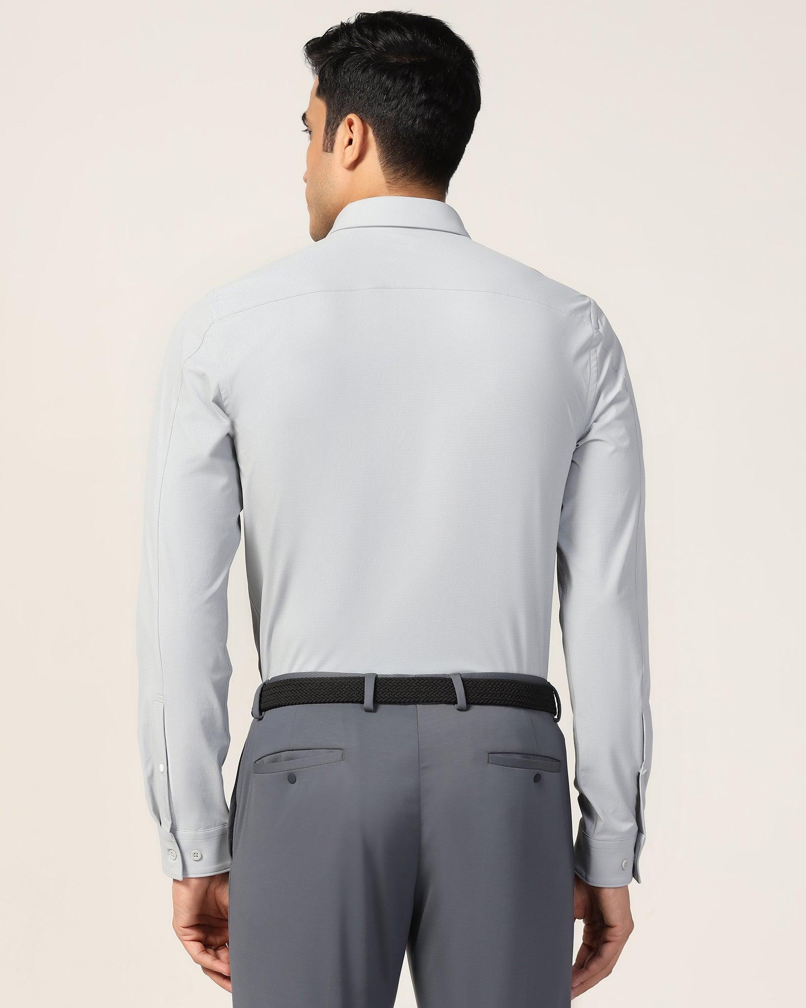 TechPro Formal Grey Textured Shirt - Poxet - Image 2