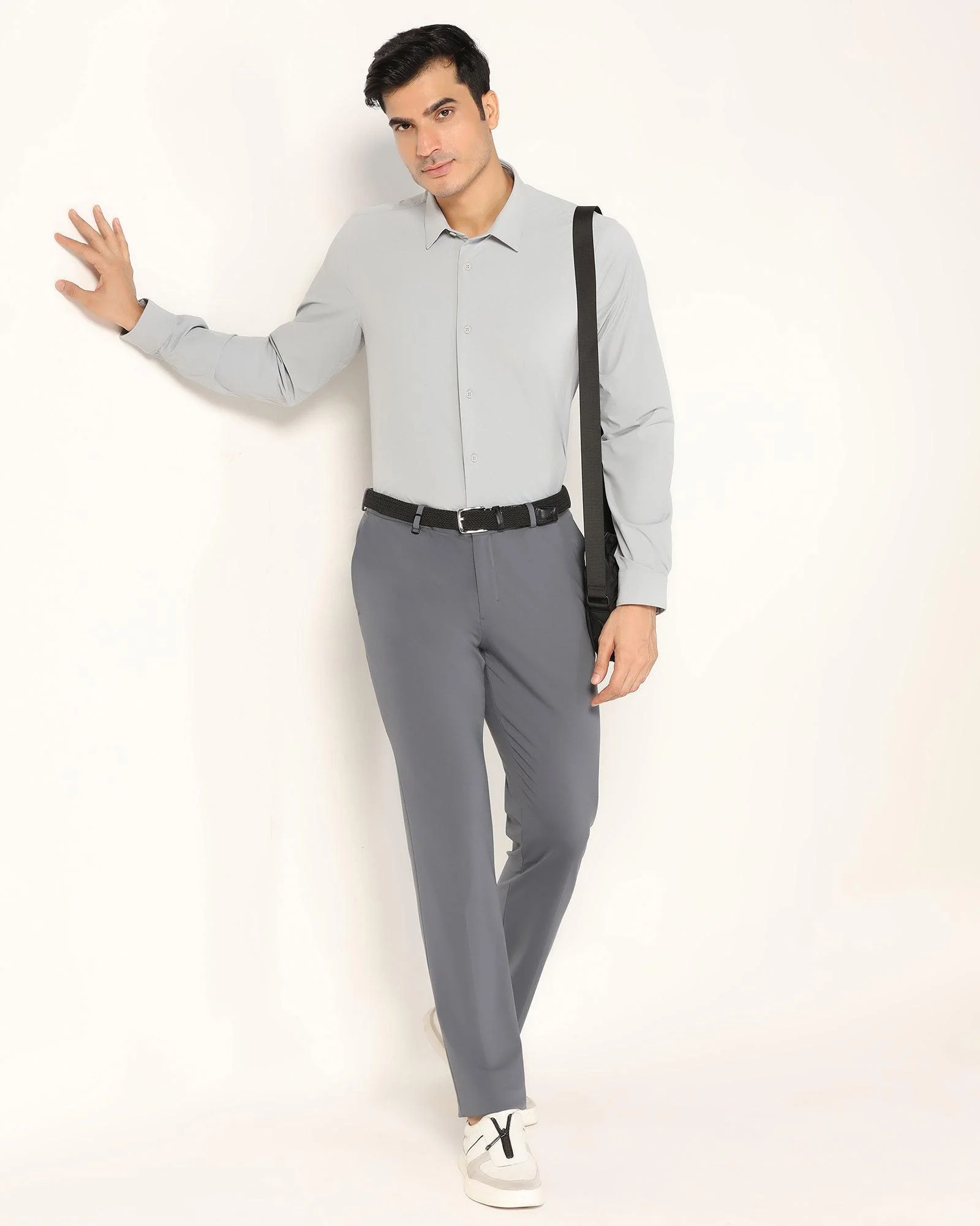 TechPro Formal Grey Textured Shirt - Poxet - Image 7