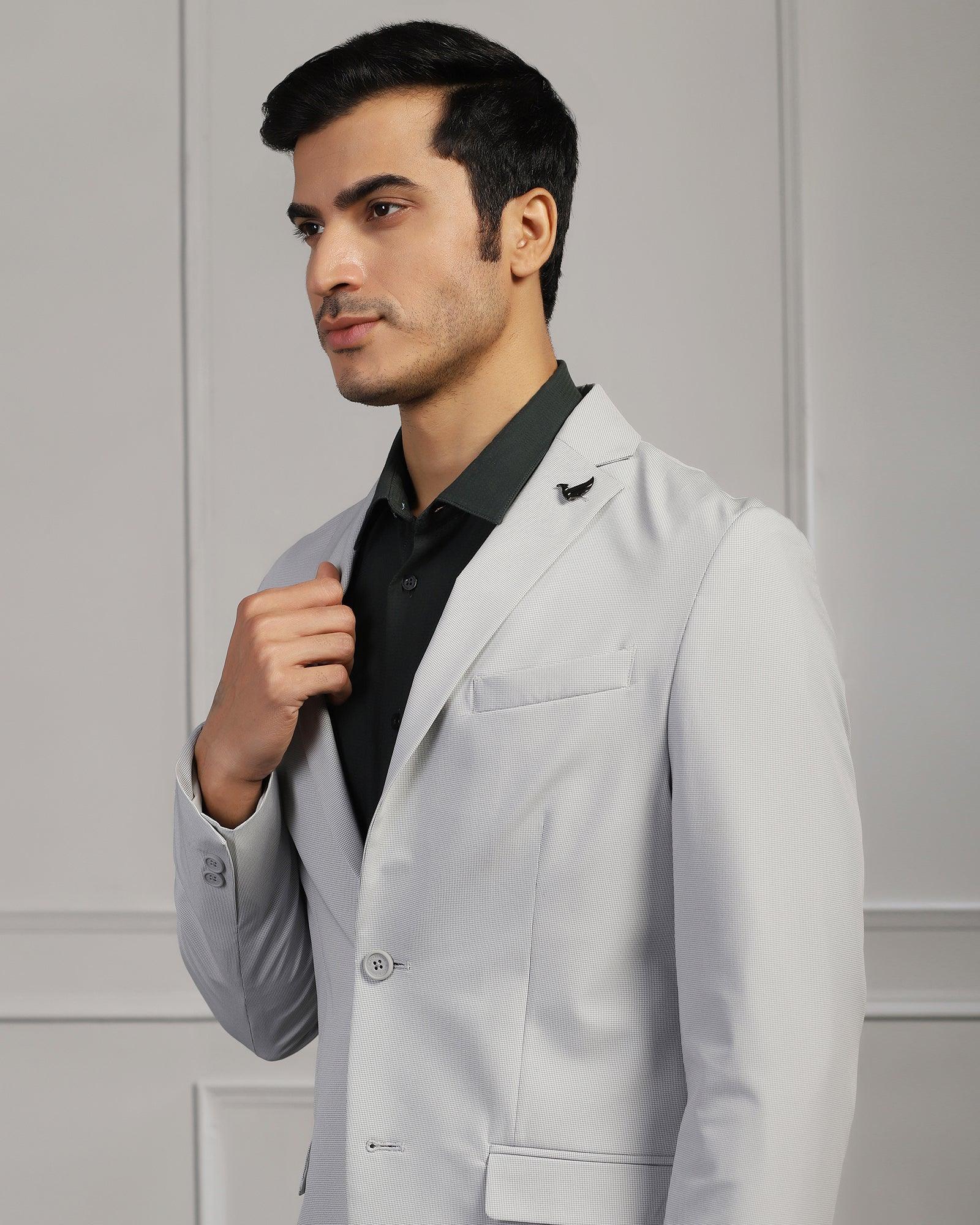 TechPro Formal Light Grey Textured Blazer - Maspar - Image 4