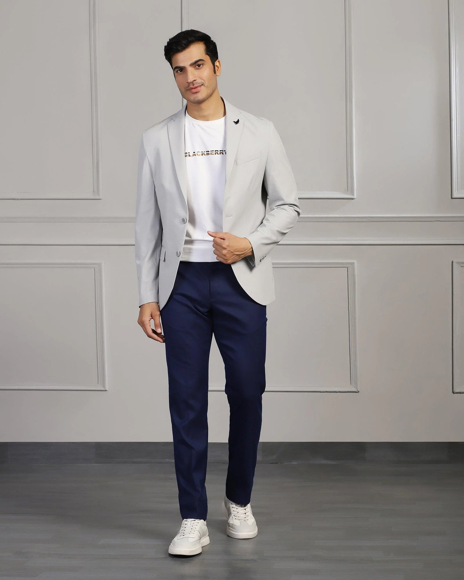 TechPro Formal Light Grey Textured Blazer - Maspar - Image 6