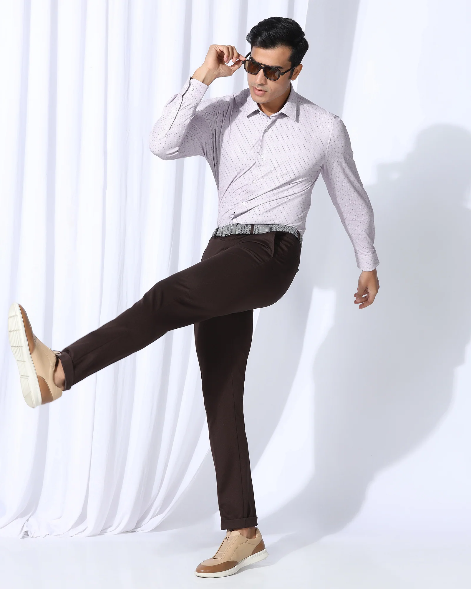 TechPro Formal Maroon Printed Shirt - Draco - Image 7