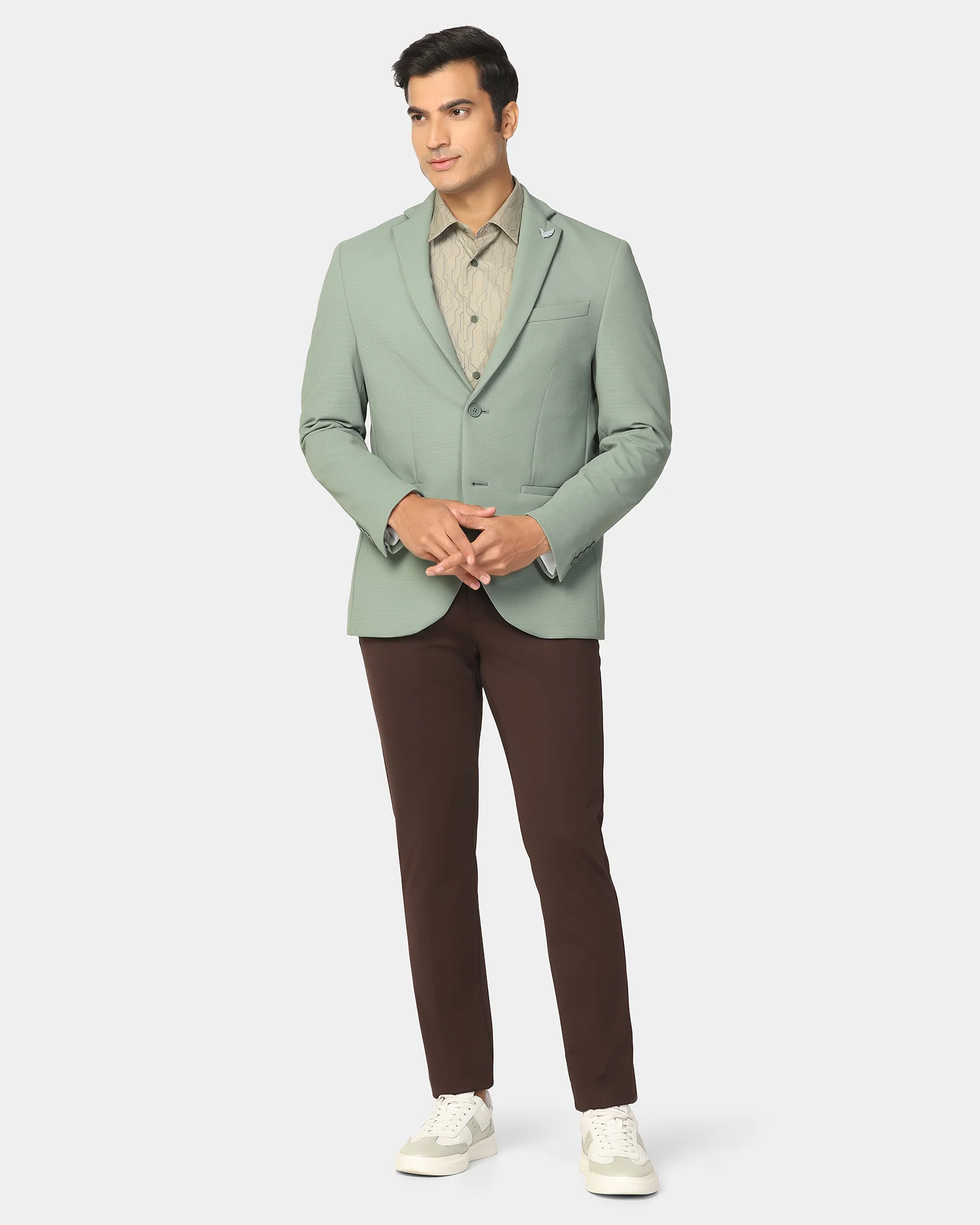 TechPro Formal Mint Stripe Blazer - Kuma - Image 3