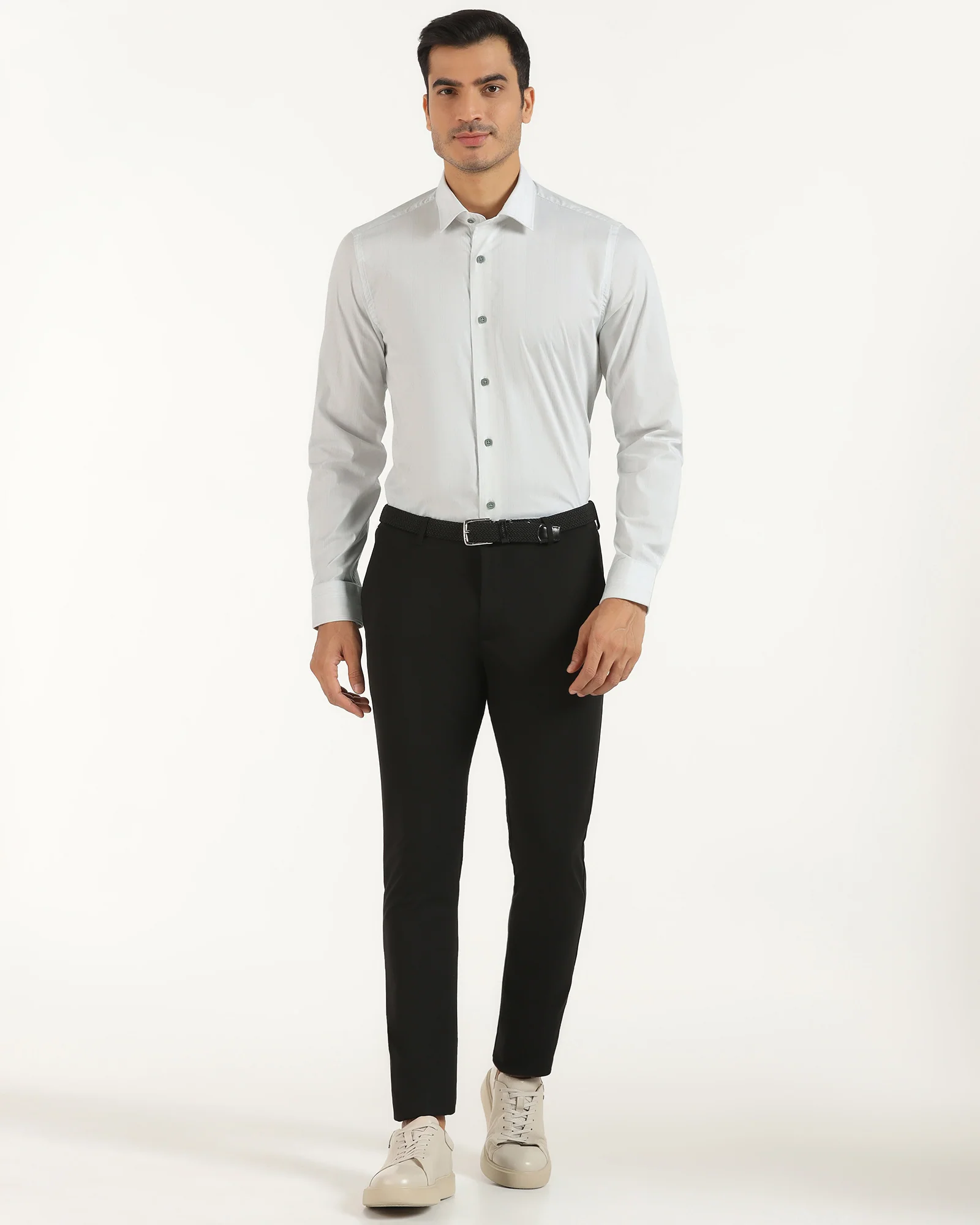 TechPro Formal Mint Stripe Shirt - Retro - Image 3