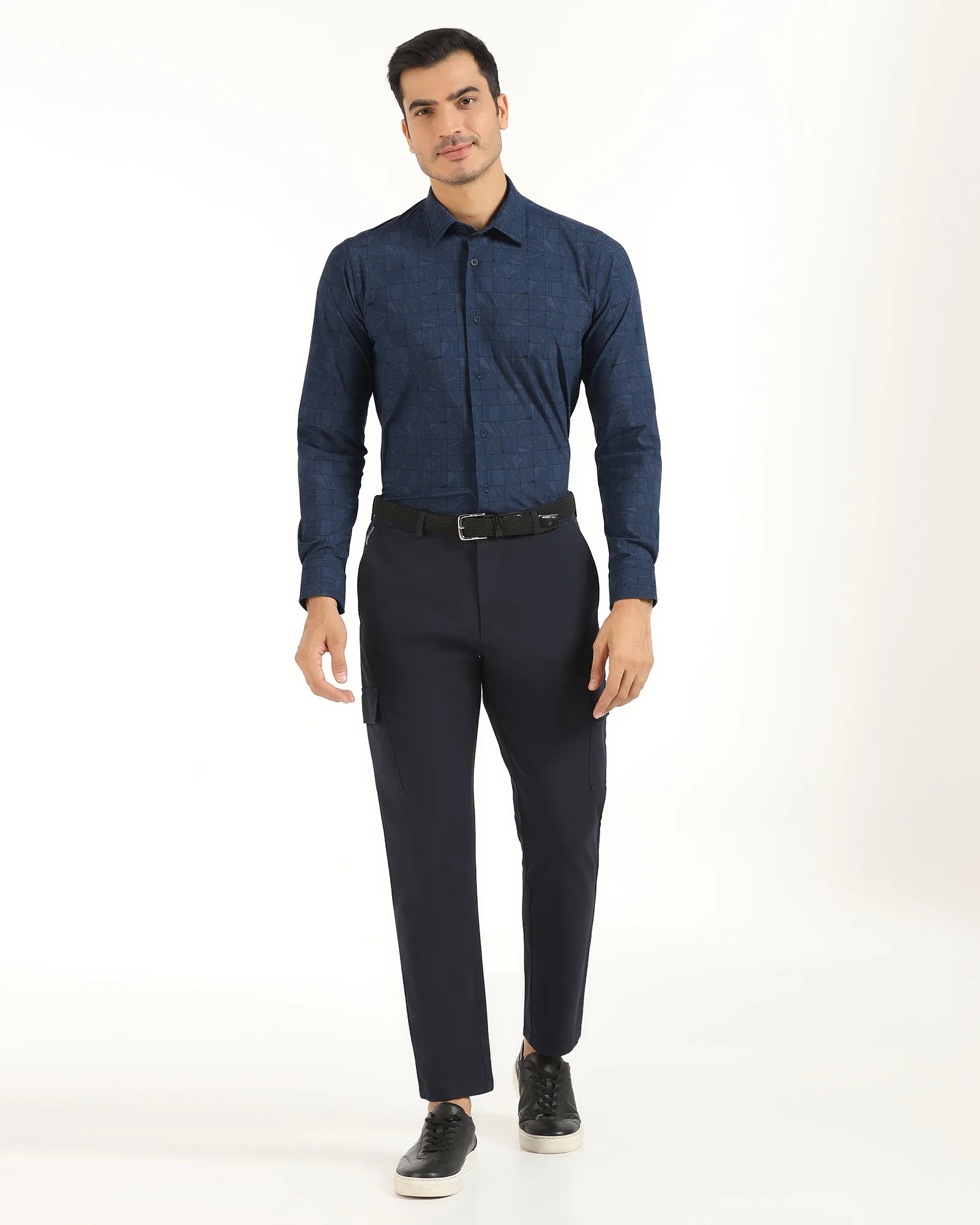 TechPro Formal Navy Printed Shirt - Kyler - Image 3